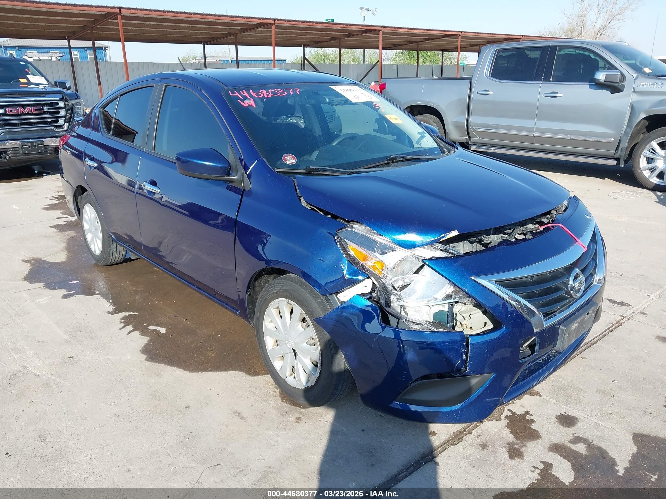 2019 Nissan Versa 1.6 Sv Blue vin: 3N1CN7AP6KL848749
