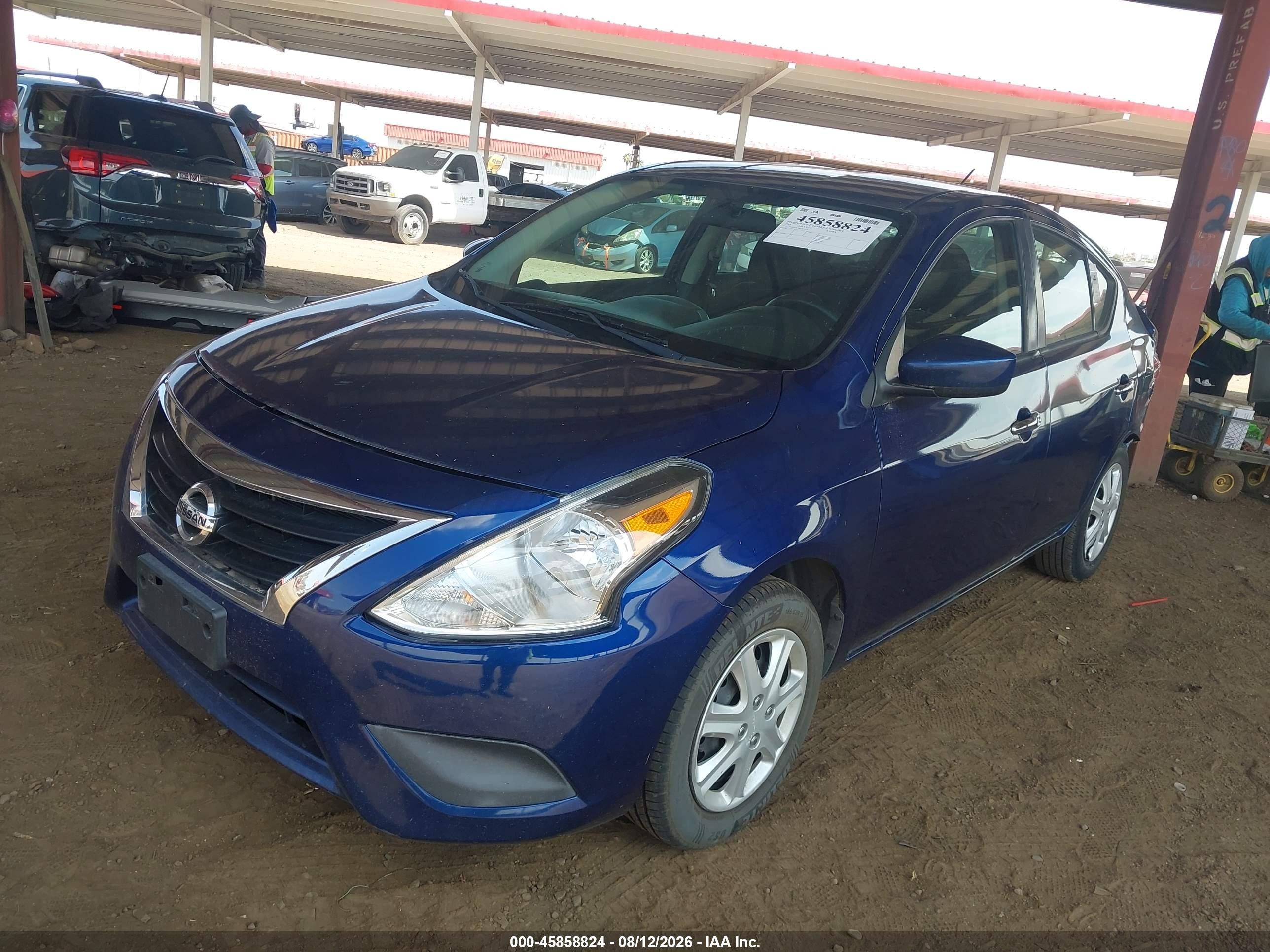 2019 Nissan Versa 1.6 Sv Синий vin: 3N1CN7AP6KL858231