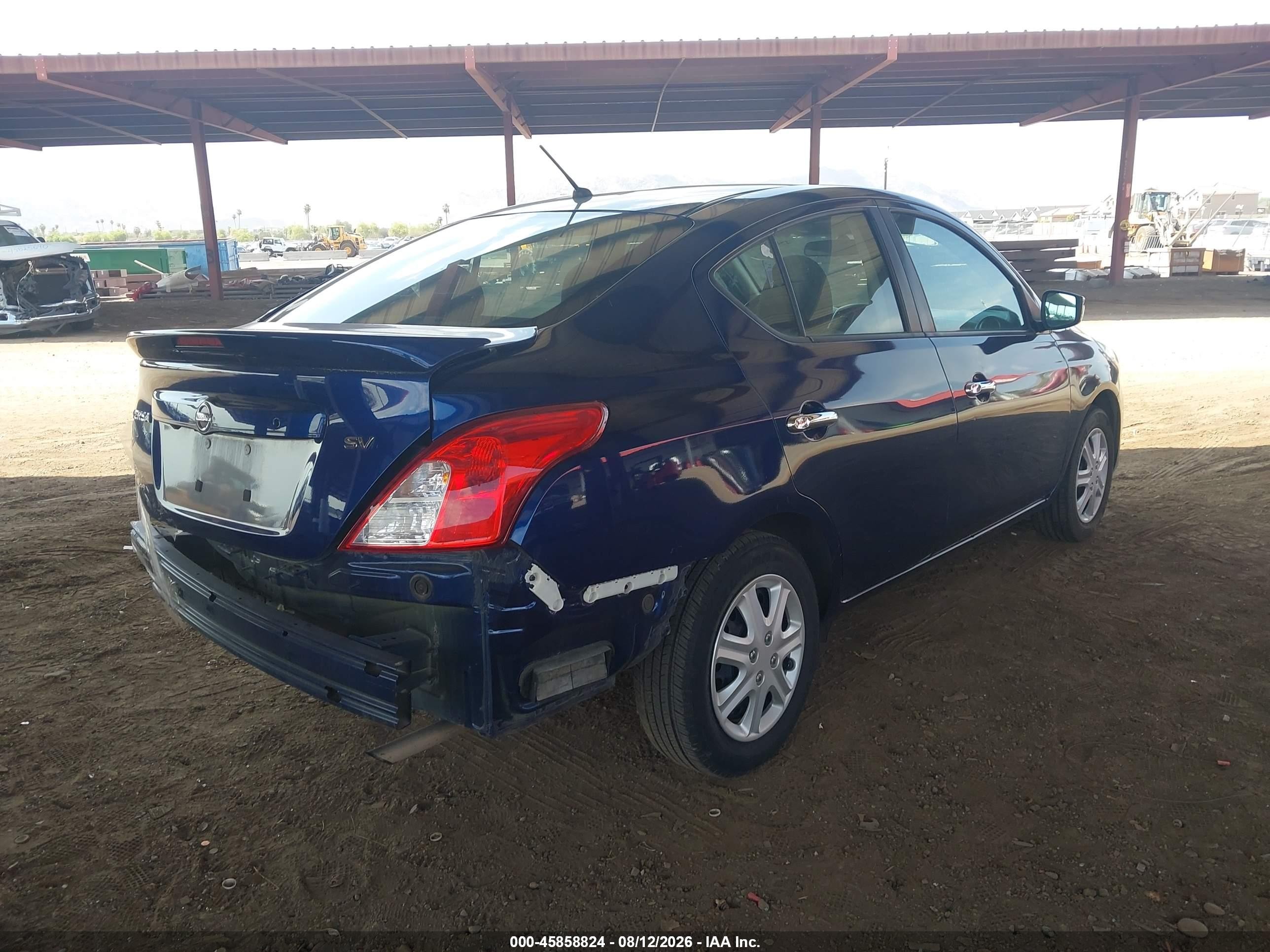 2019 Nissan Versa 1.6 Sv Синий vin: 3N1CN7AP6KL858231