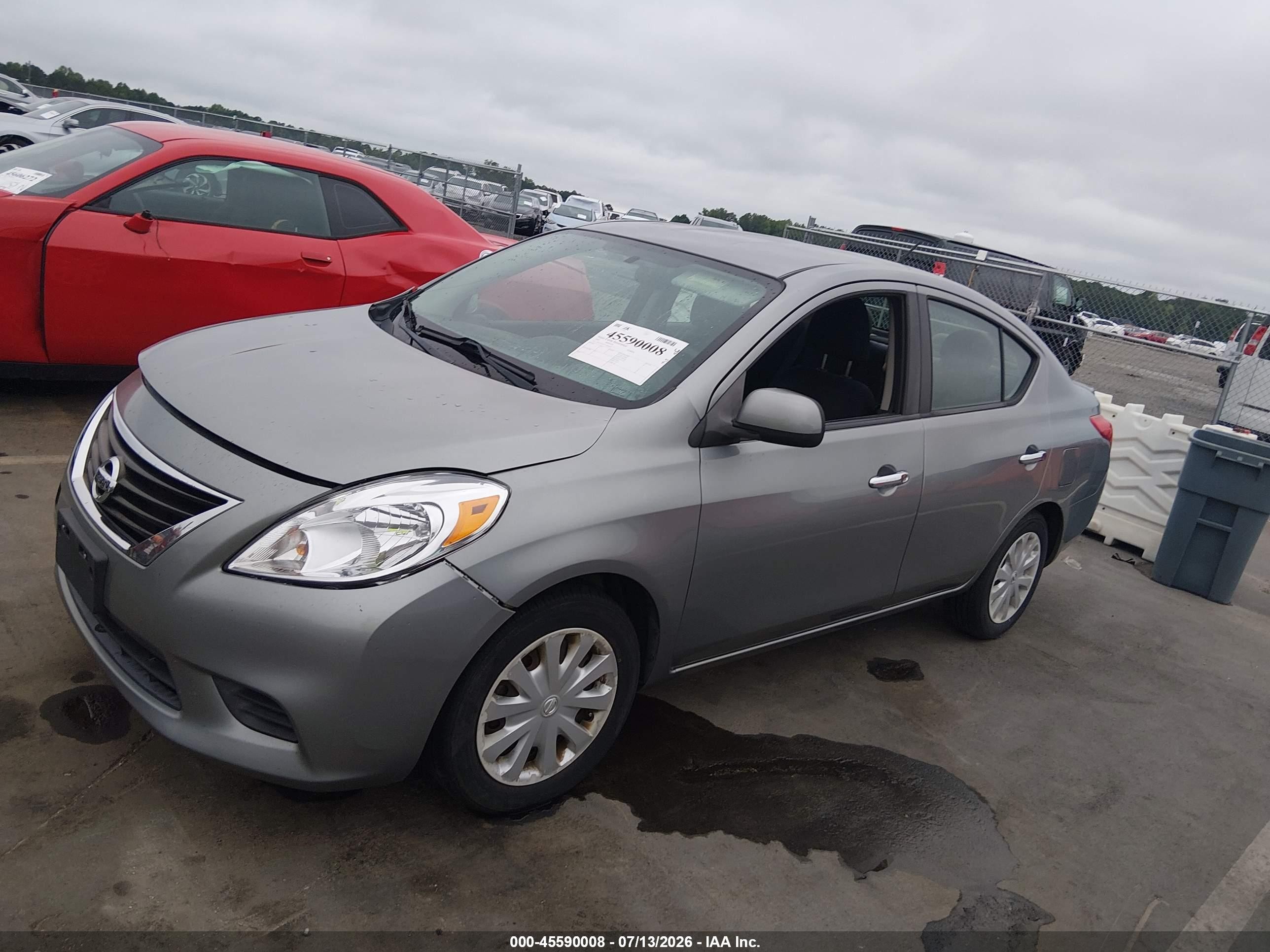 2012 Nissan Versa 1.6 Sv Silver vin: 3N1CN7AP7CL844131