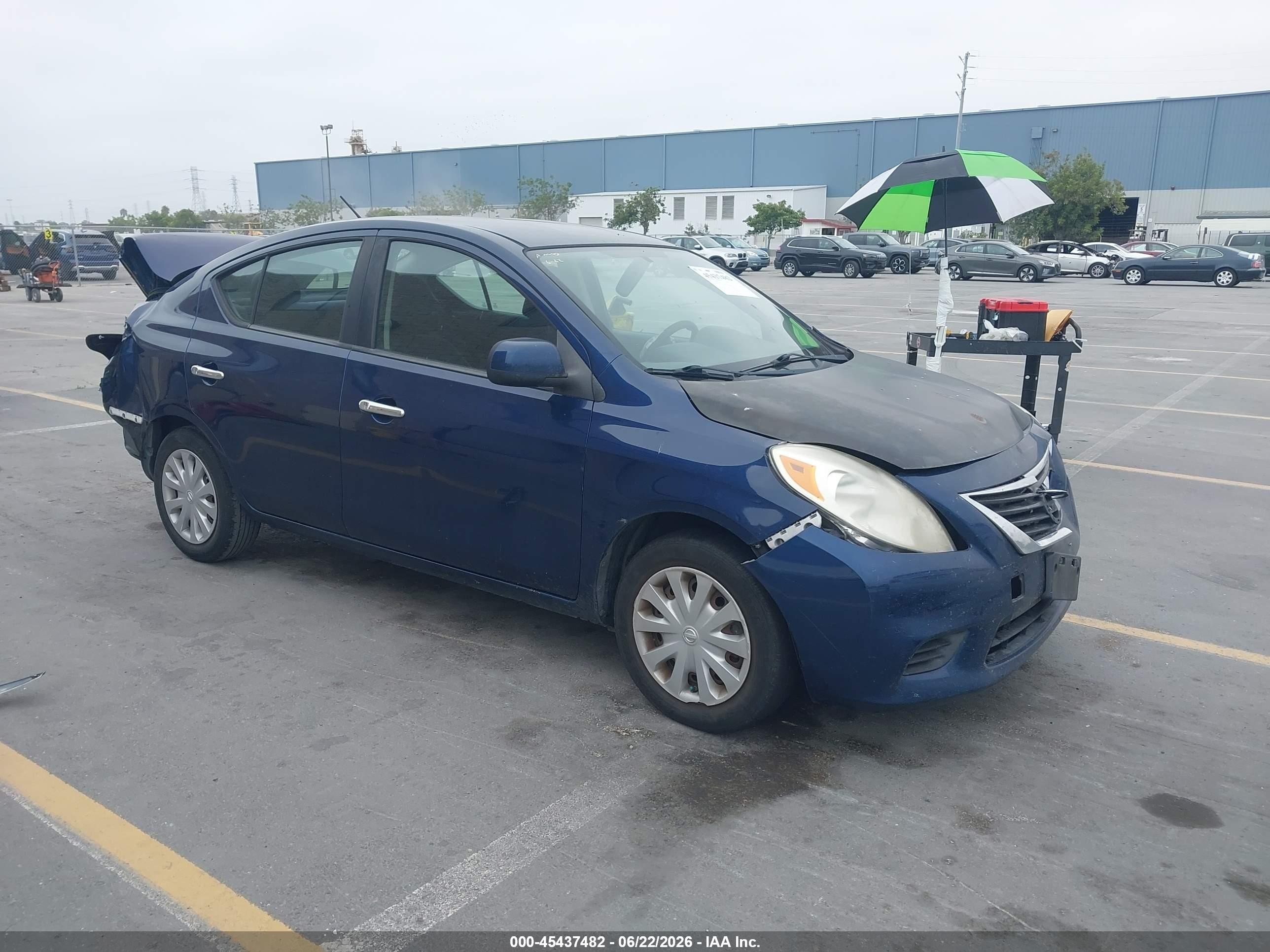 2012 Nissan Versa 1.6 Sv Blue vin: 3N1CN7AP7CL855274