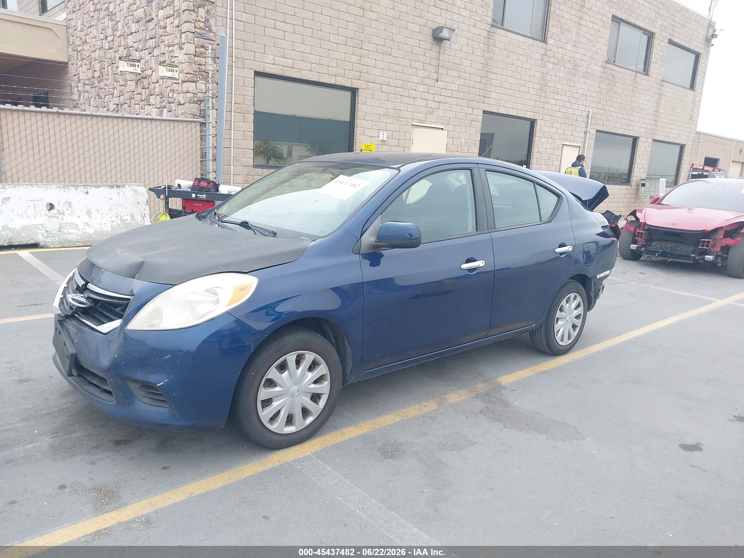 2012 Nissan Versa 1.6 Sv Blue vin: 3N1CN7AP7CL855274
