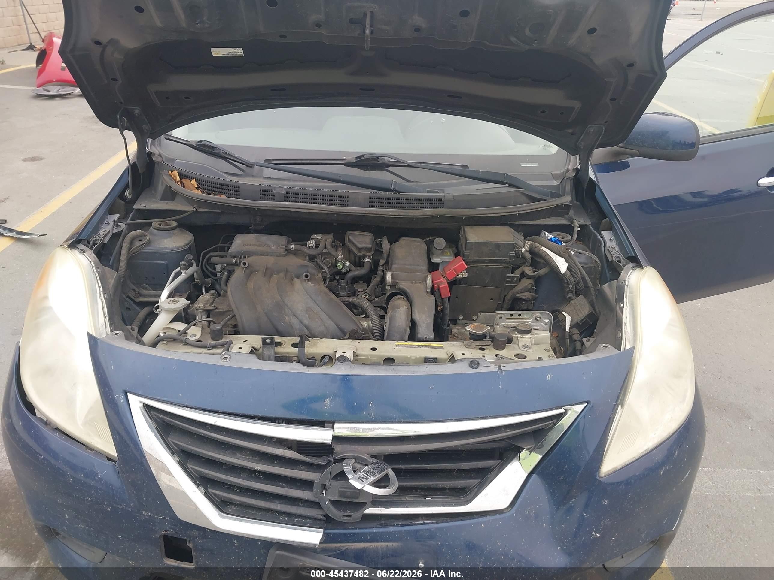 2012 Nissan Versa 1.6 Sv Blue vin: 3N1CN7AP7CL855274