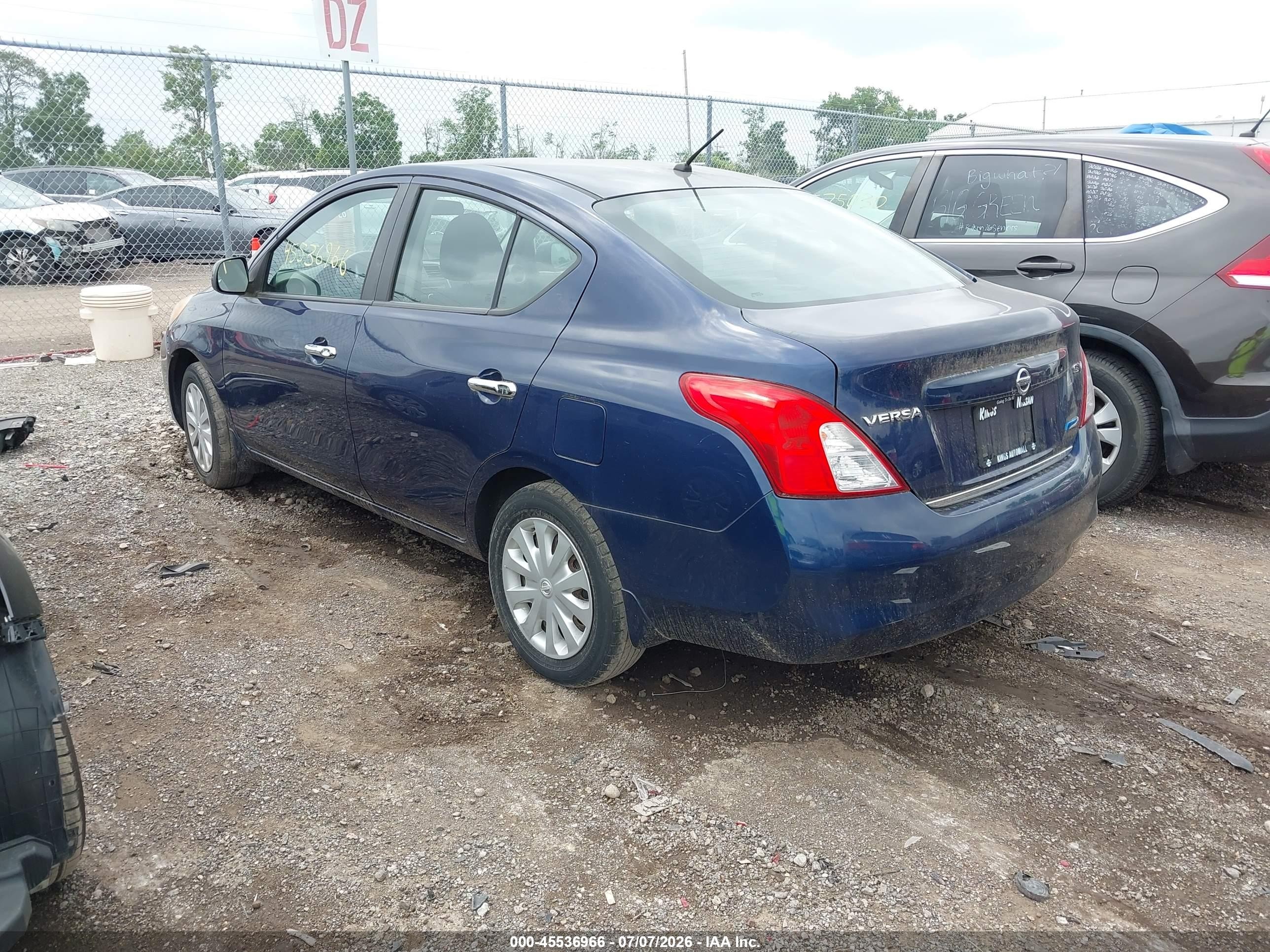 2012 Nissan Versa 1.6 Sv Blue vin: 3N1CN7AP7CL858112