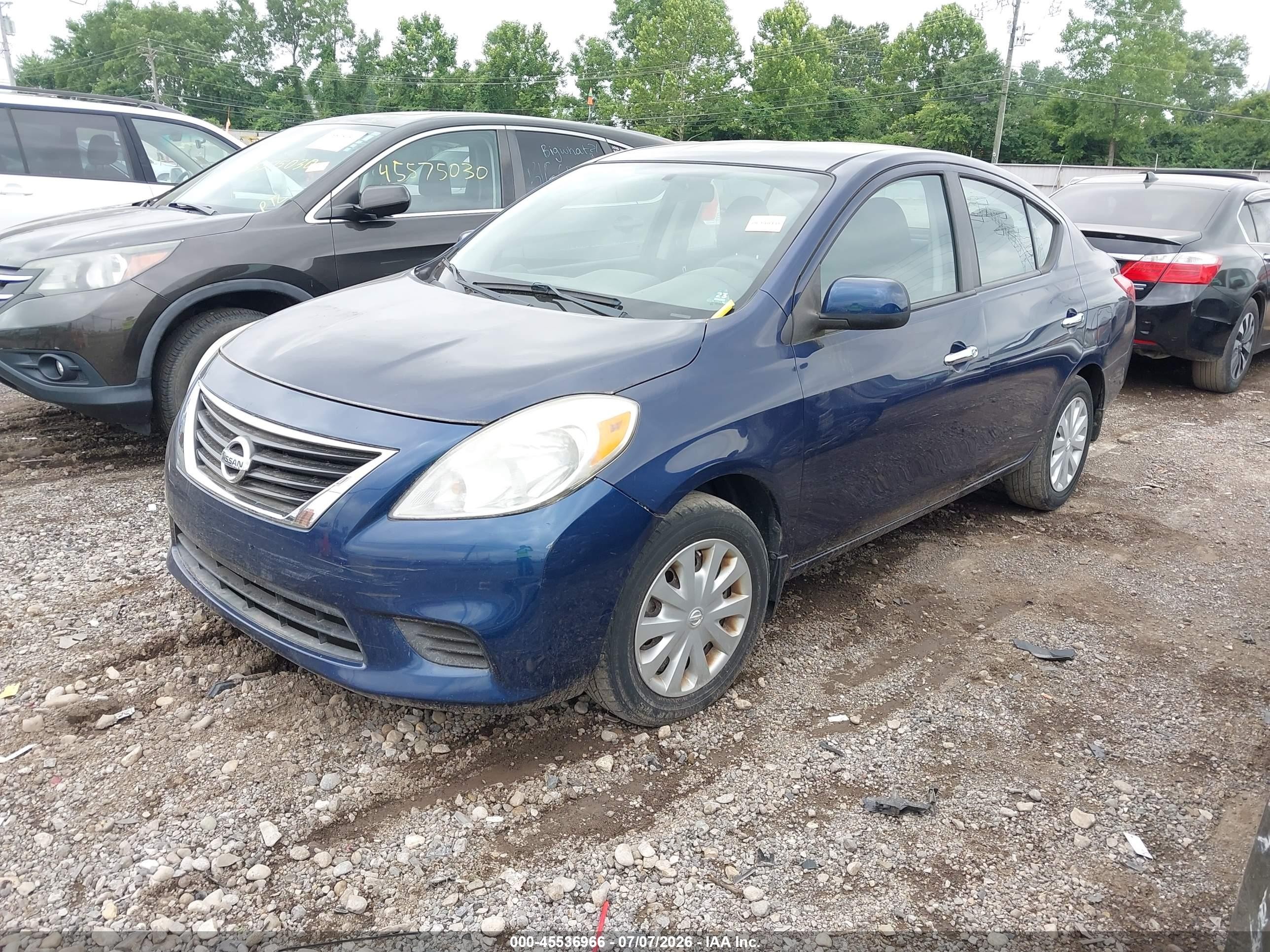 2012 Nissan Versa 1.6 Sv Blue vin: 3N1CN7AP7CL858112