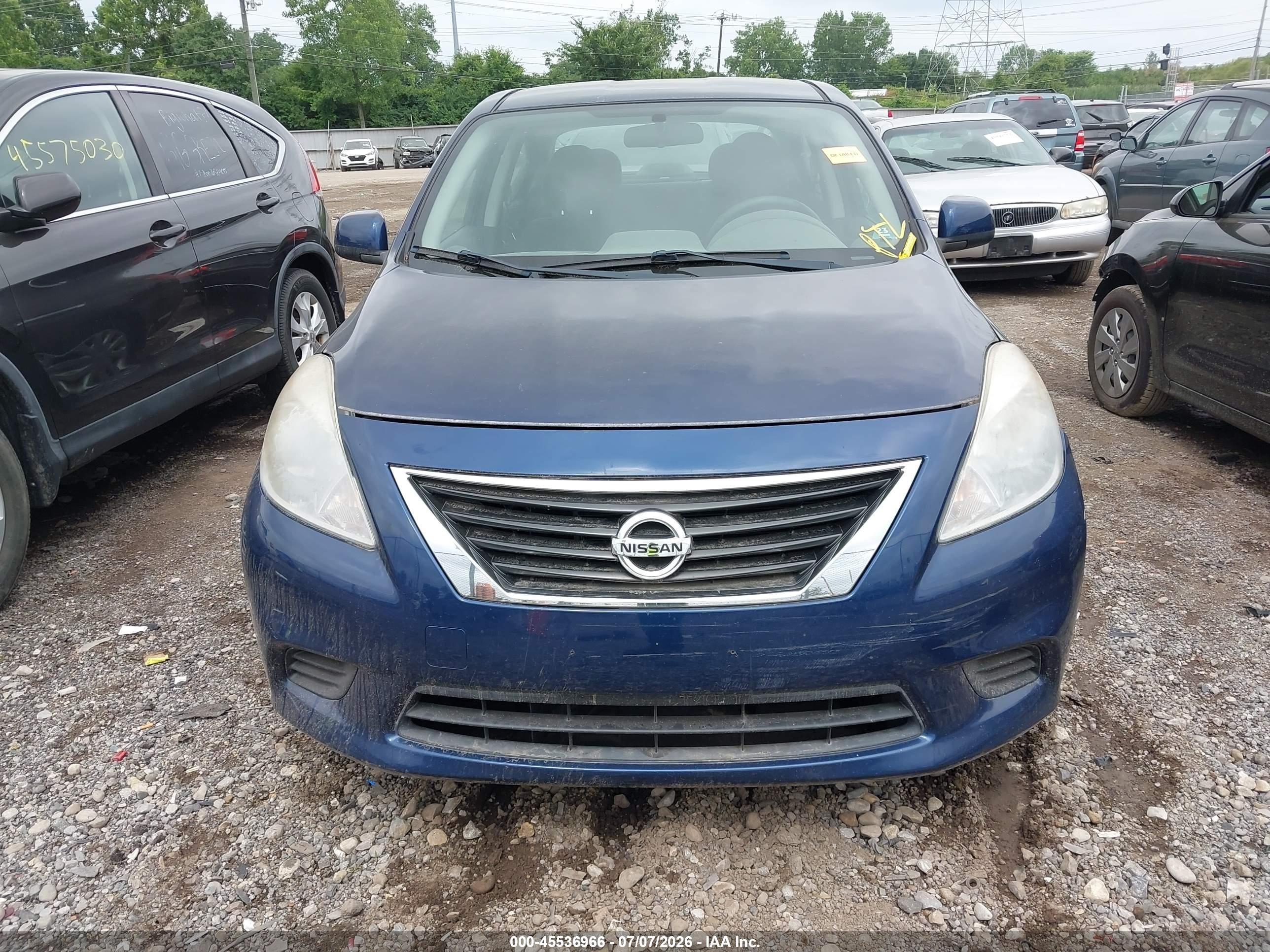 2012 Nissan Versa 1.6 Sv Blue vin: 3N1CN7AP7CL858112