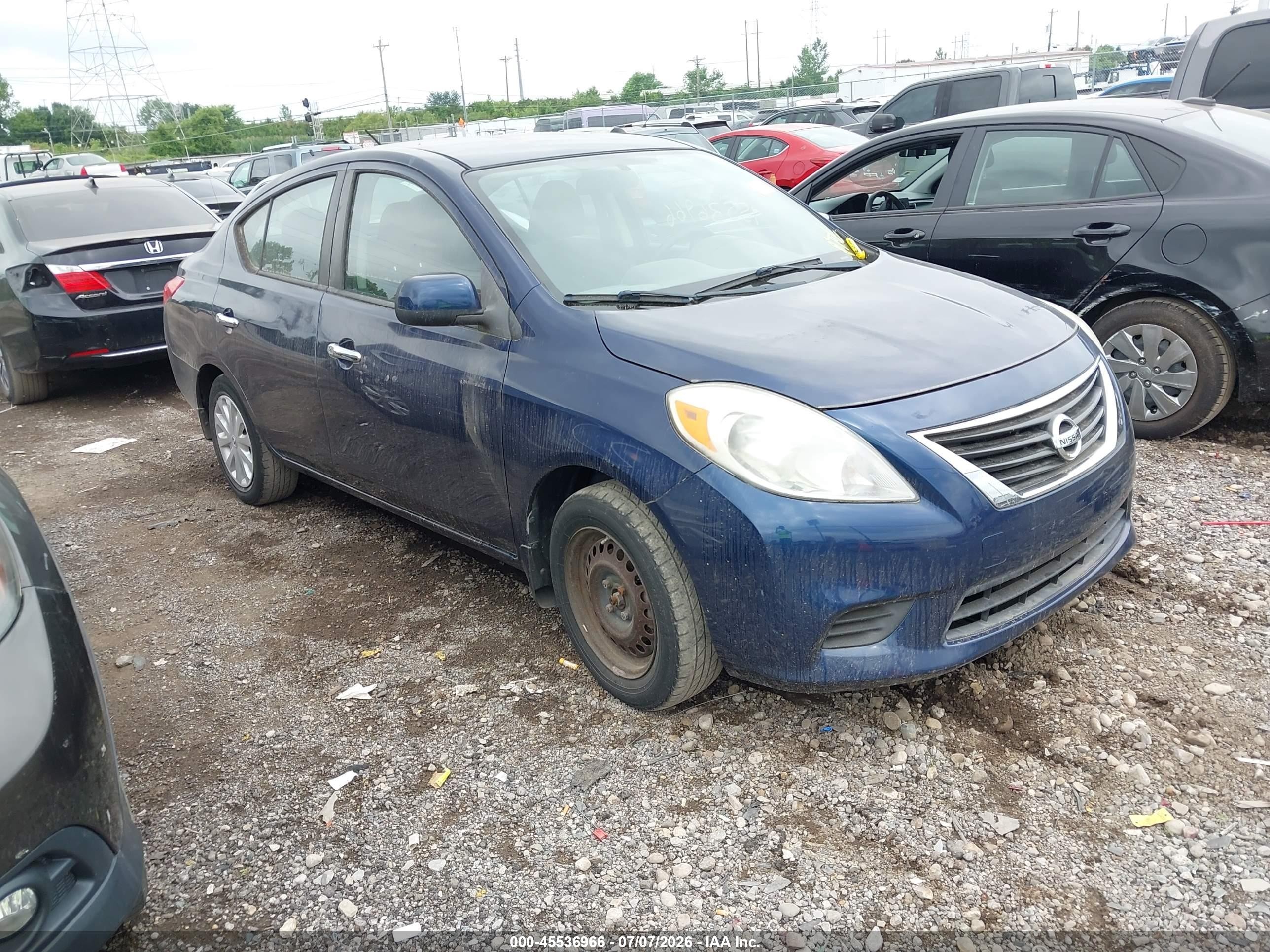 2012 Nissan Versa 1.6 Sv Blue vin: 3N1CN7AP7CL858112