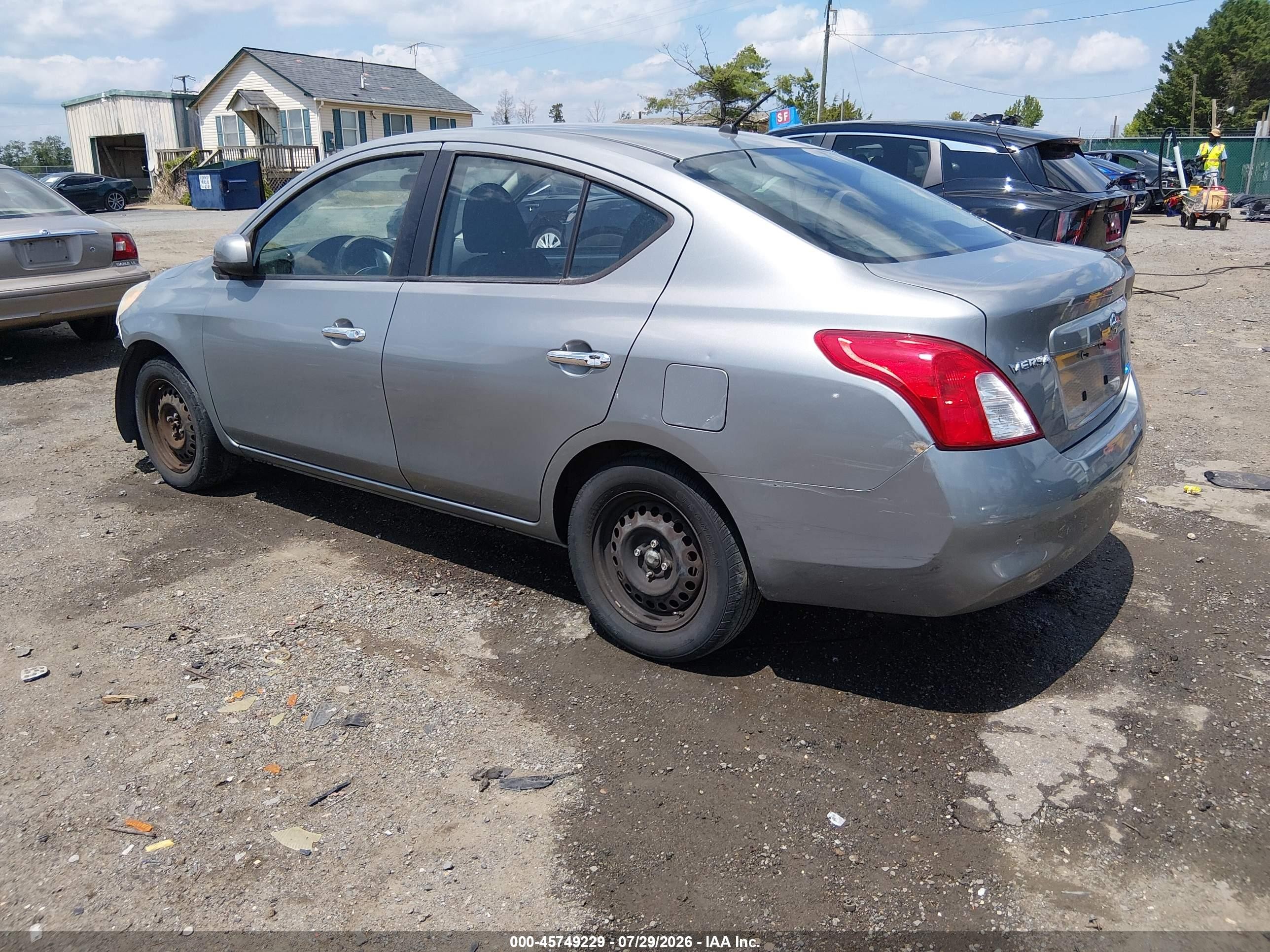 2012 Nissan Versa 1.6 Sv Gray vin: 3N1CN7AP7CL885116