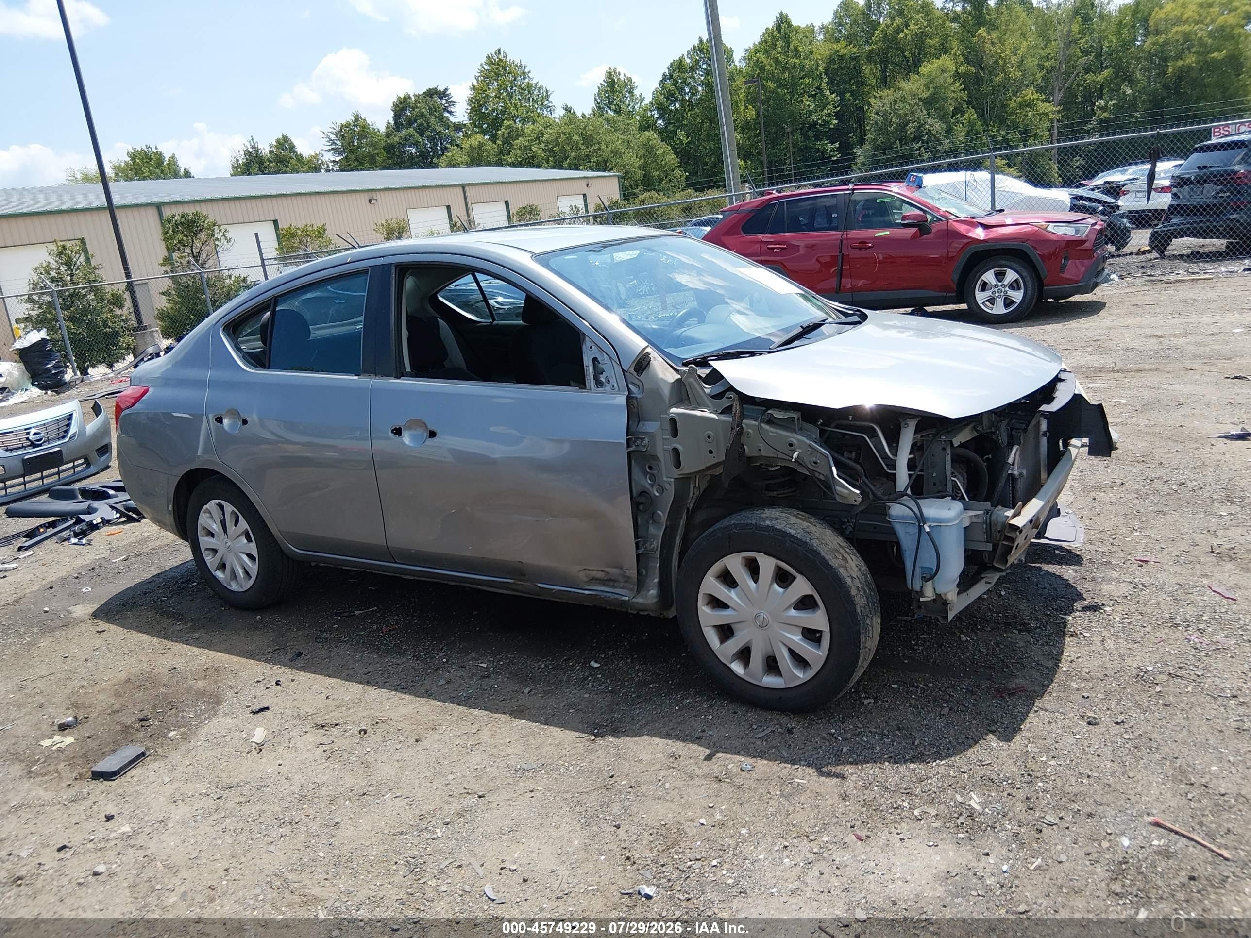 2012 Nissan Versa 1.6 Sv Gray vin: 3N1CN7AP7CL885116
