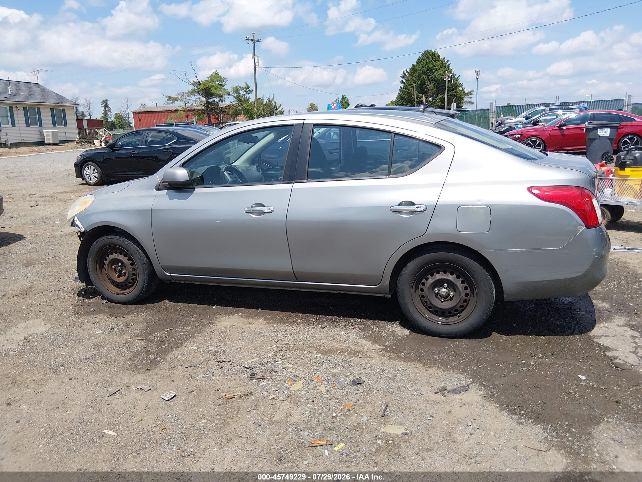 2012 Nissan Versa 1.6 Sv Gray vin: 3N1CN7AP7CL885116