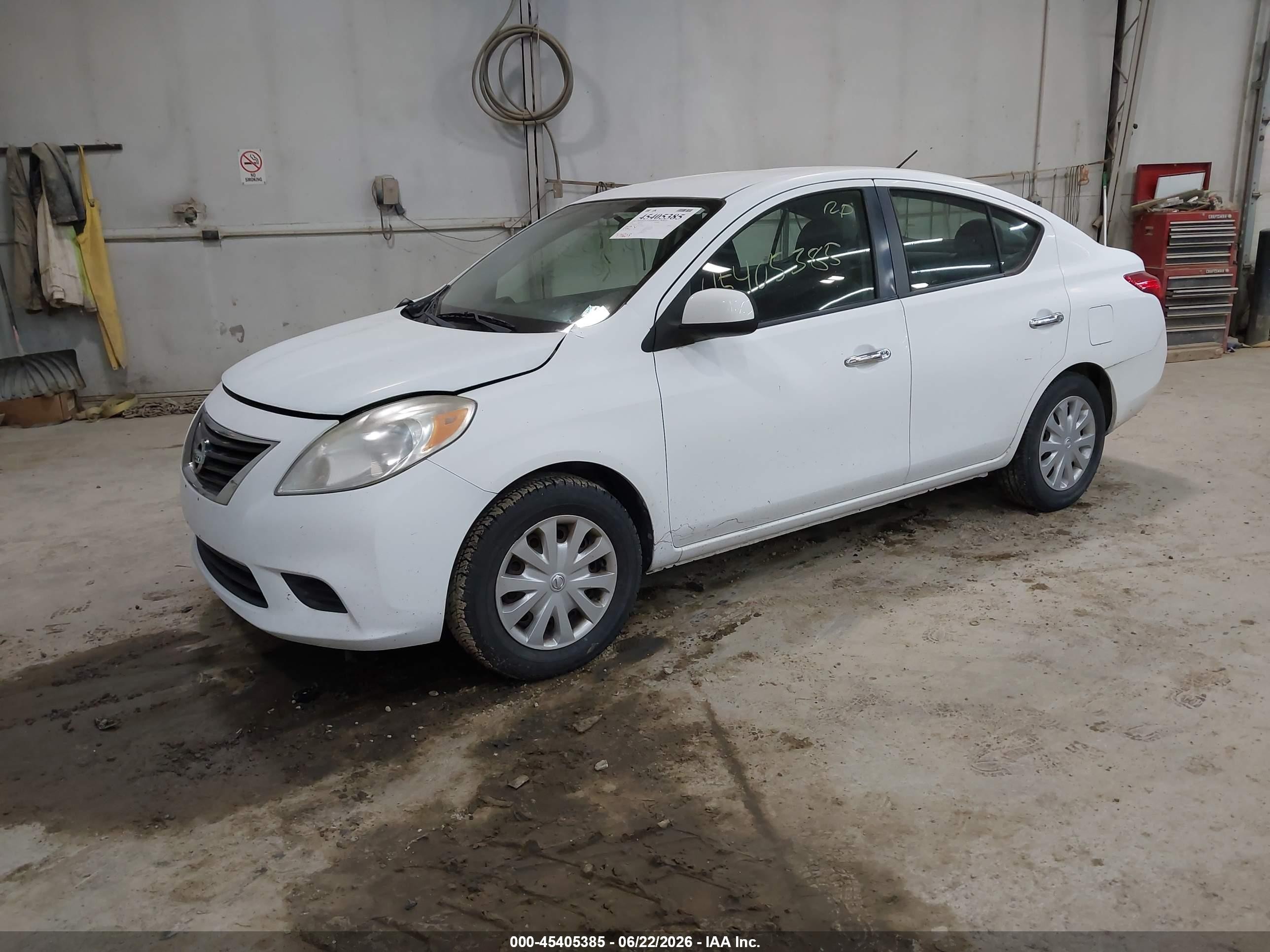 2012 Nissan Versa 1.6 Sv White vin: 3N1CN7AP7CL907230