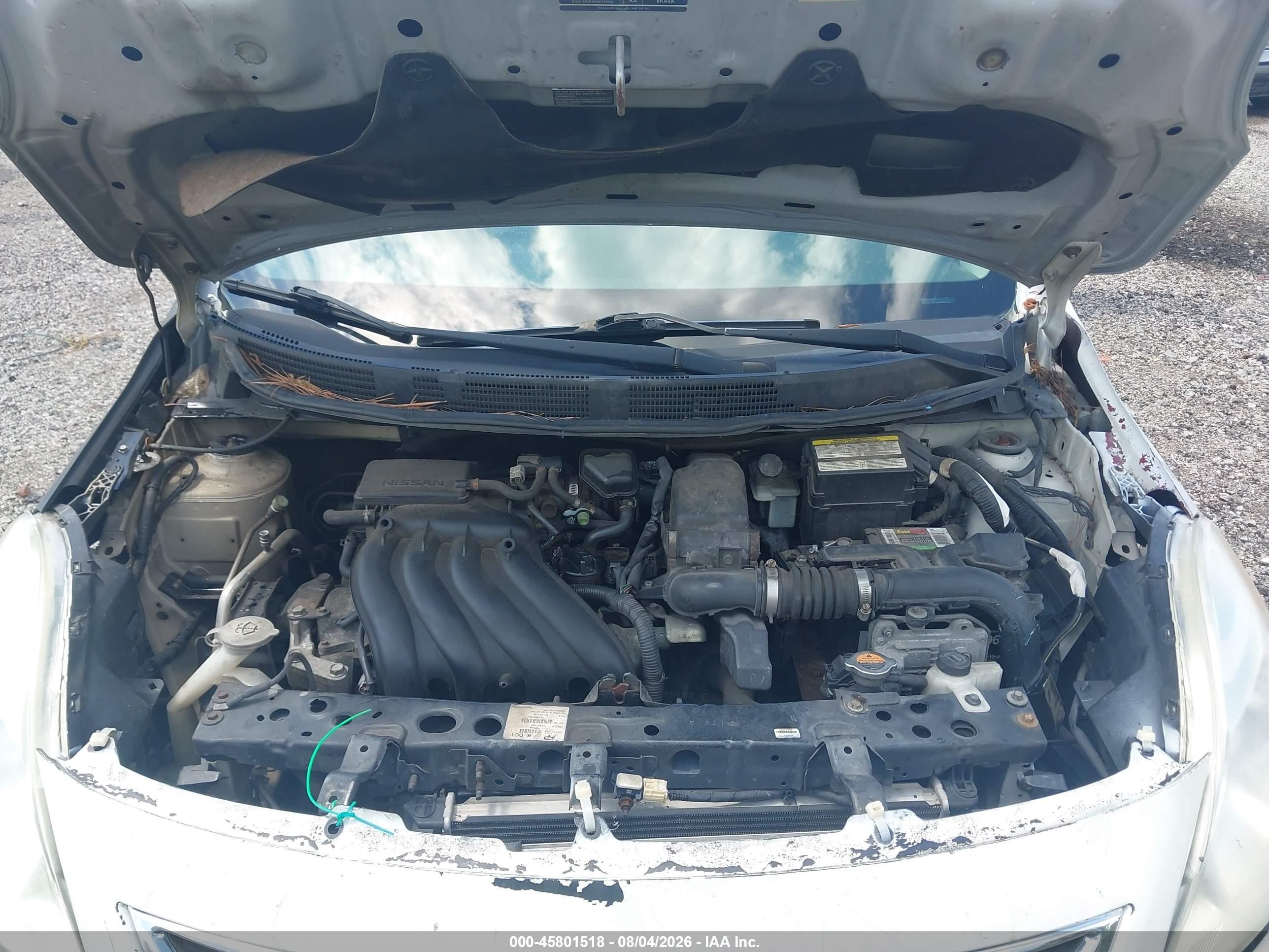 2013 Nissan Versa 1.6 S Белый vin: 3N1CN7AP7DL841148