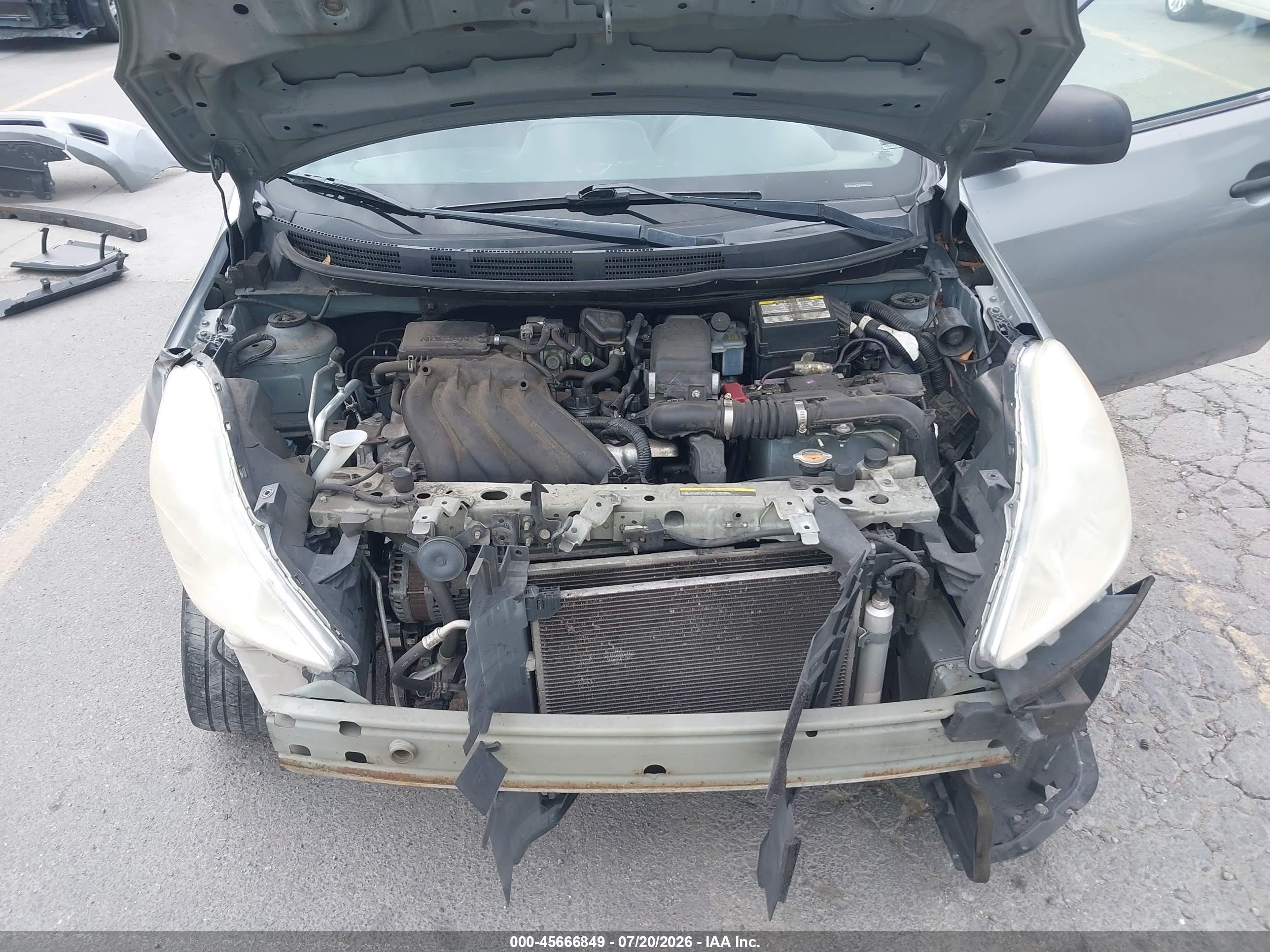 2013 Nissan Versa 1.6 S Gray vin: 3N1CN7AP7DL852652