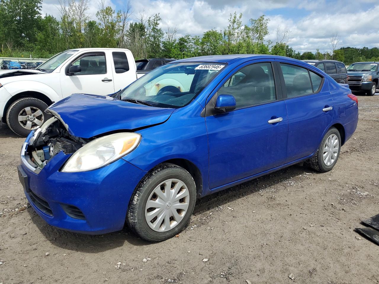 2013 Nissan Versa 1.6 S Blue vin: 3N1CN7AP7DL860671