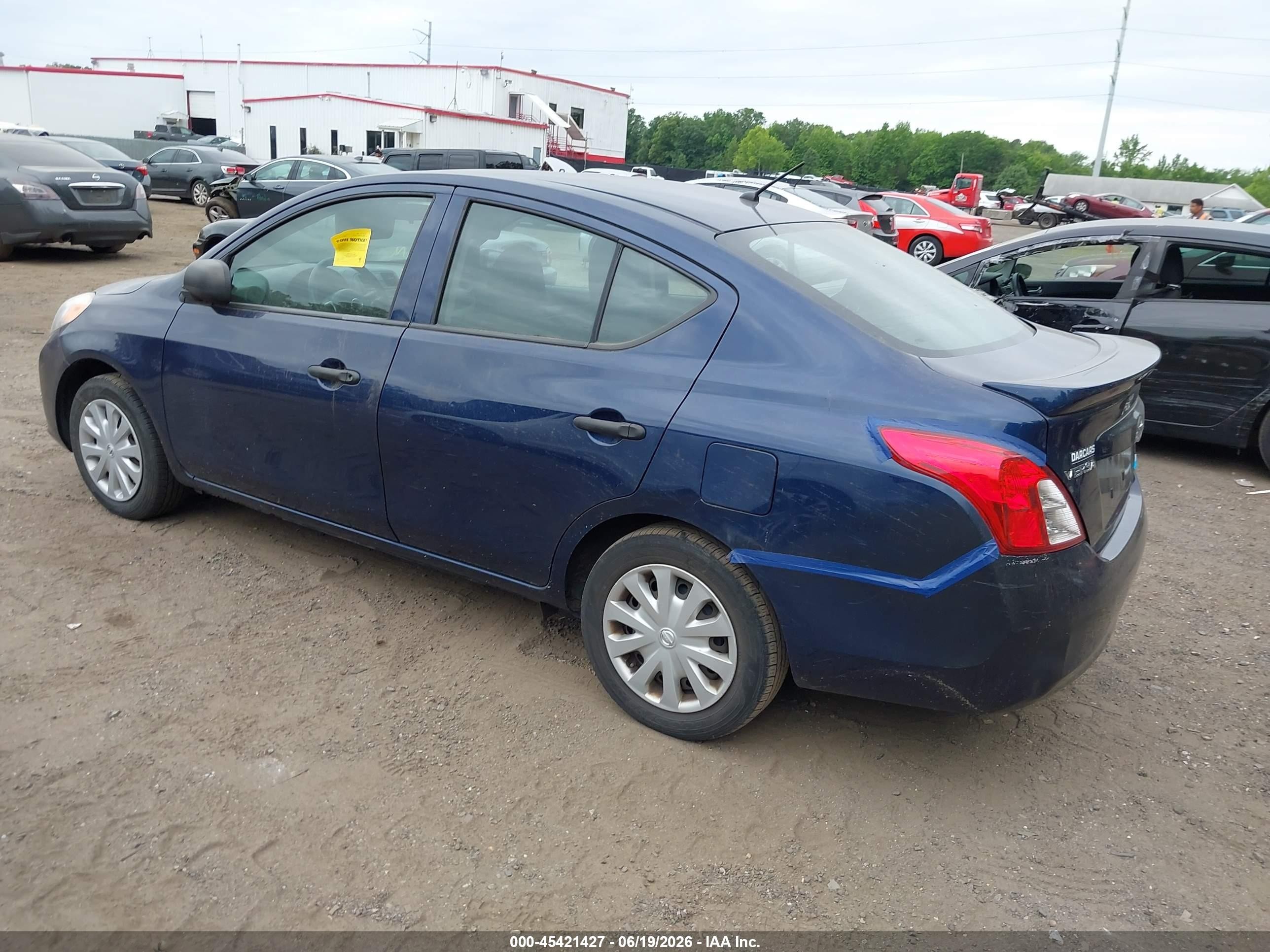 2013 Nissan Versa 1.6 S+ Blue vin: 3N1CN7AP7DL871332
