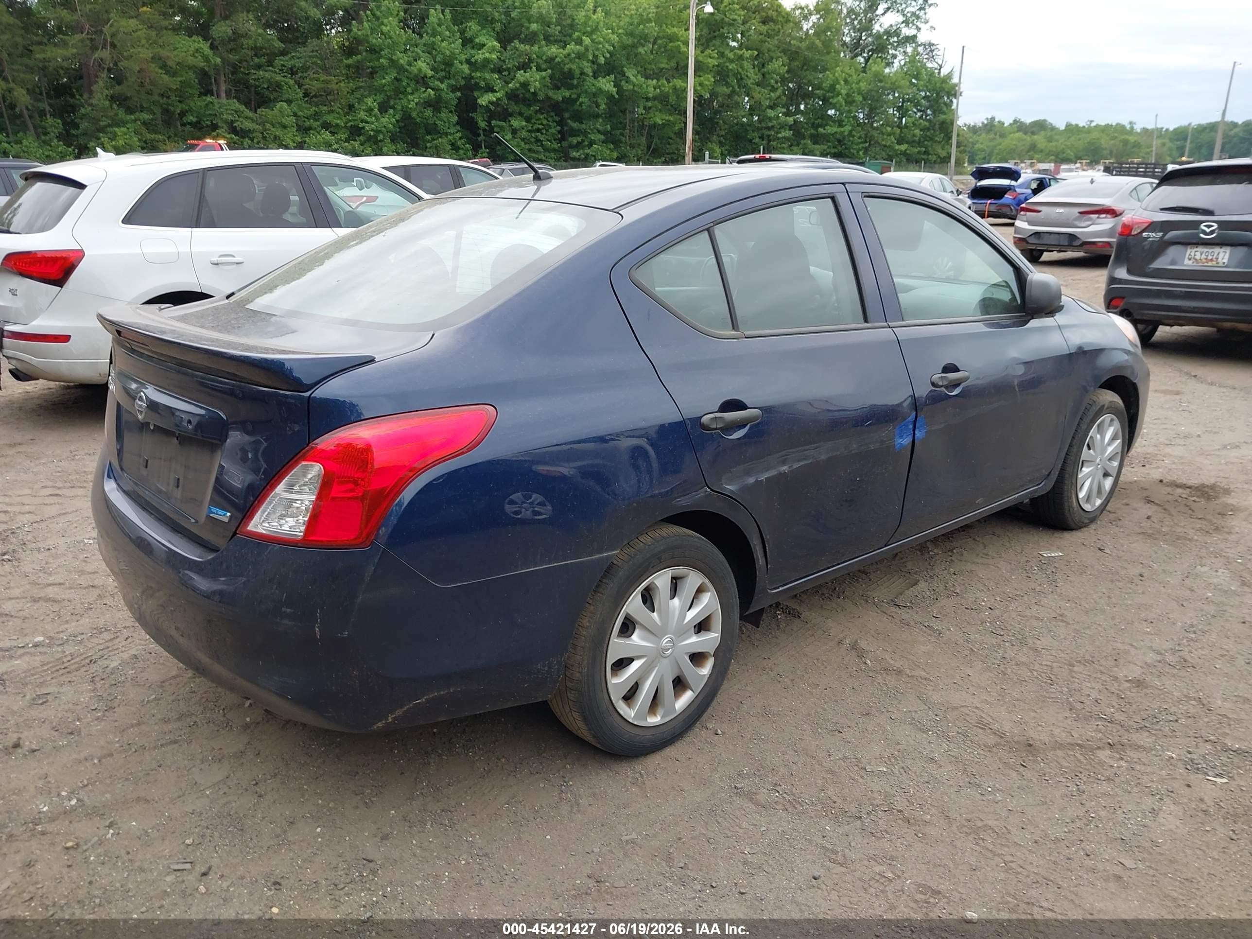 2013 Nissan Versa 1.6 S+ Blue vin: 3N1CN7AP7DL871332