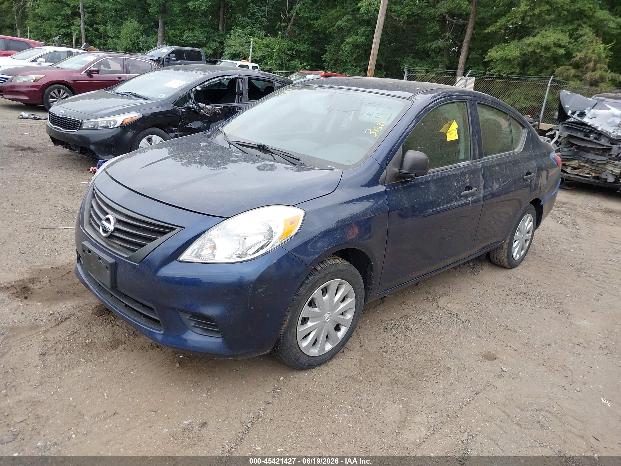 2013 Nissan Versa 1.6 S+ Blue vin: 3N1CN7AP7DL871332