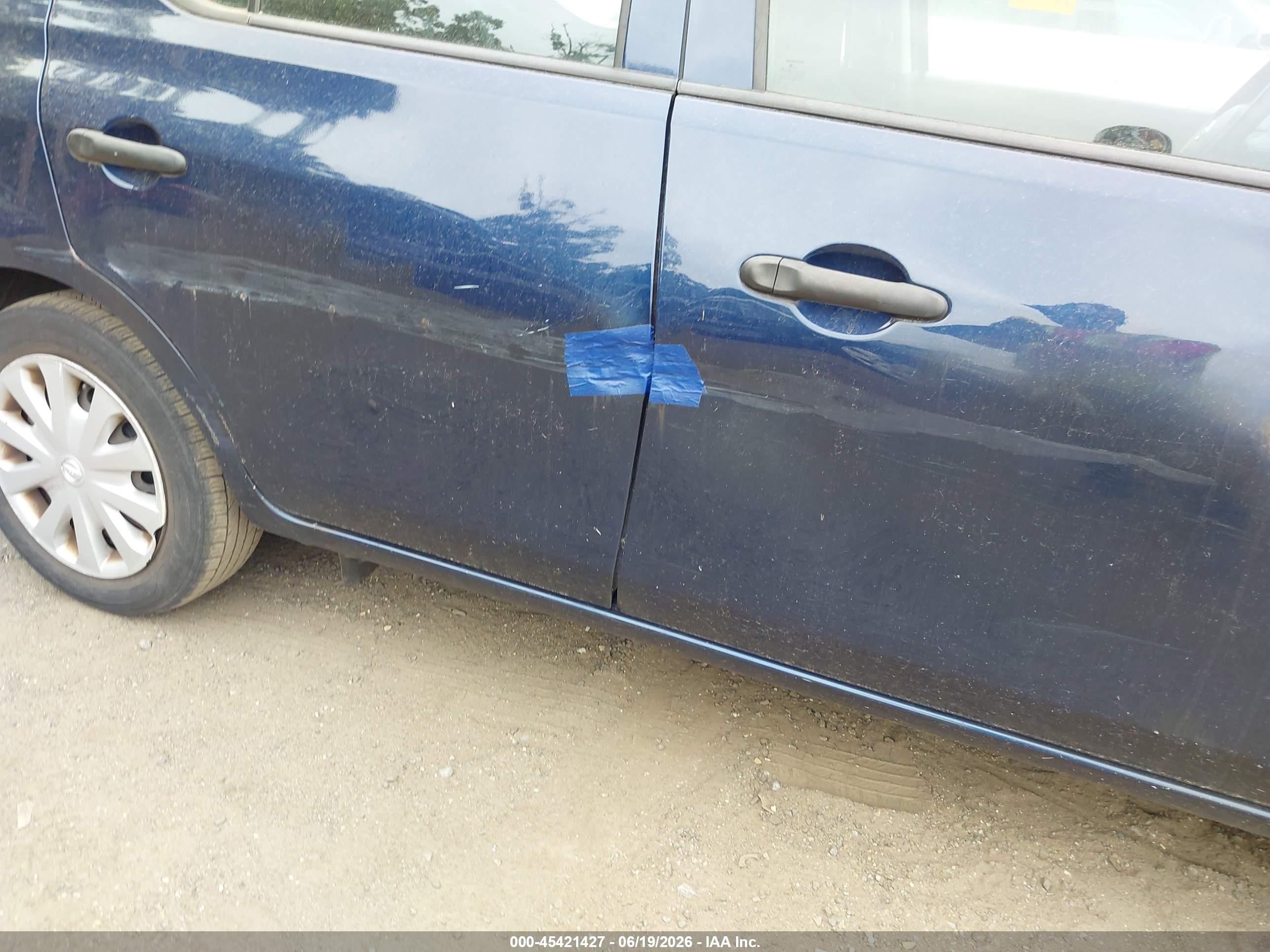 2013 Nissan Versa 1.6 S+ Blue vin: 3N1CN7AP7DL871332