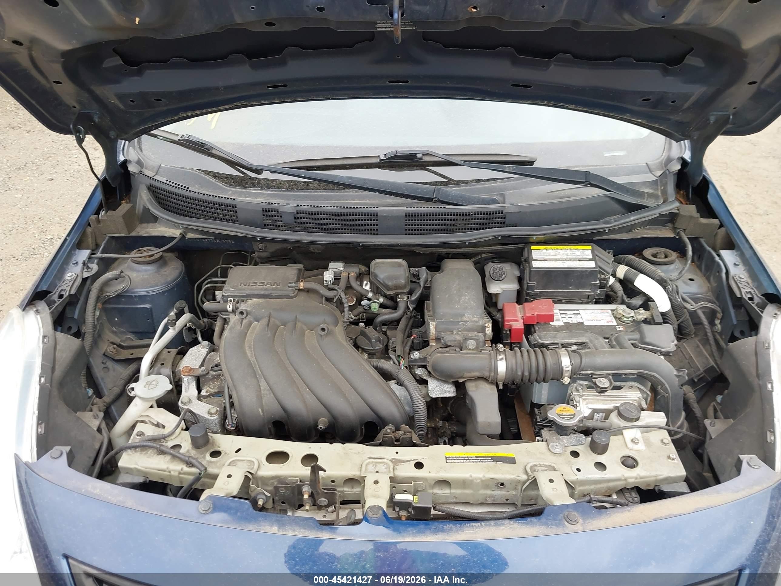 2013 Nissan Versa 1.6 S+ Blue vin: 3N1CN7AP7DL871332