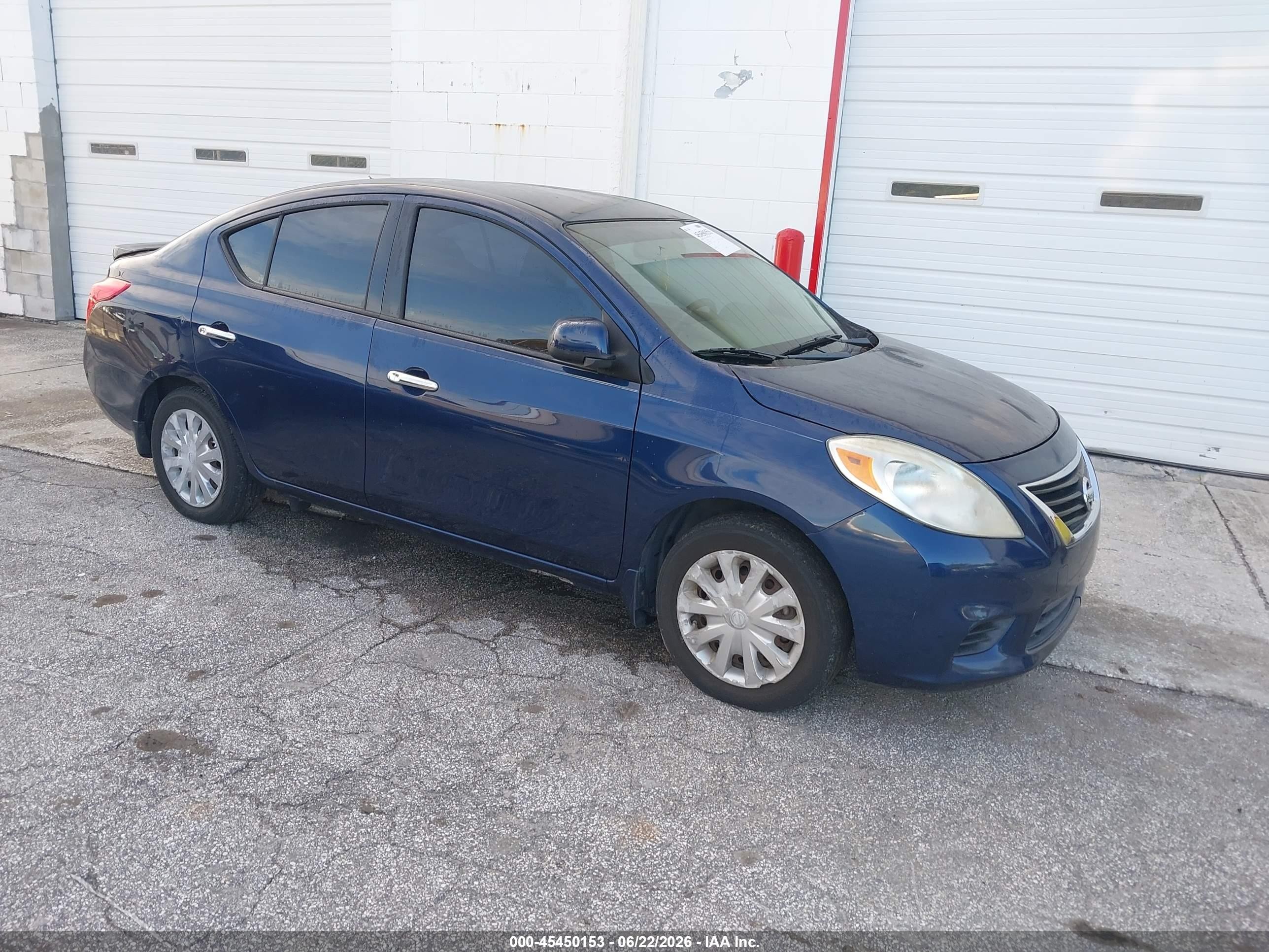 2014 Nissan Versa 1.6 Sv Blue vin: 3N1CN7AP7EL813237