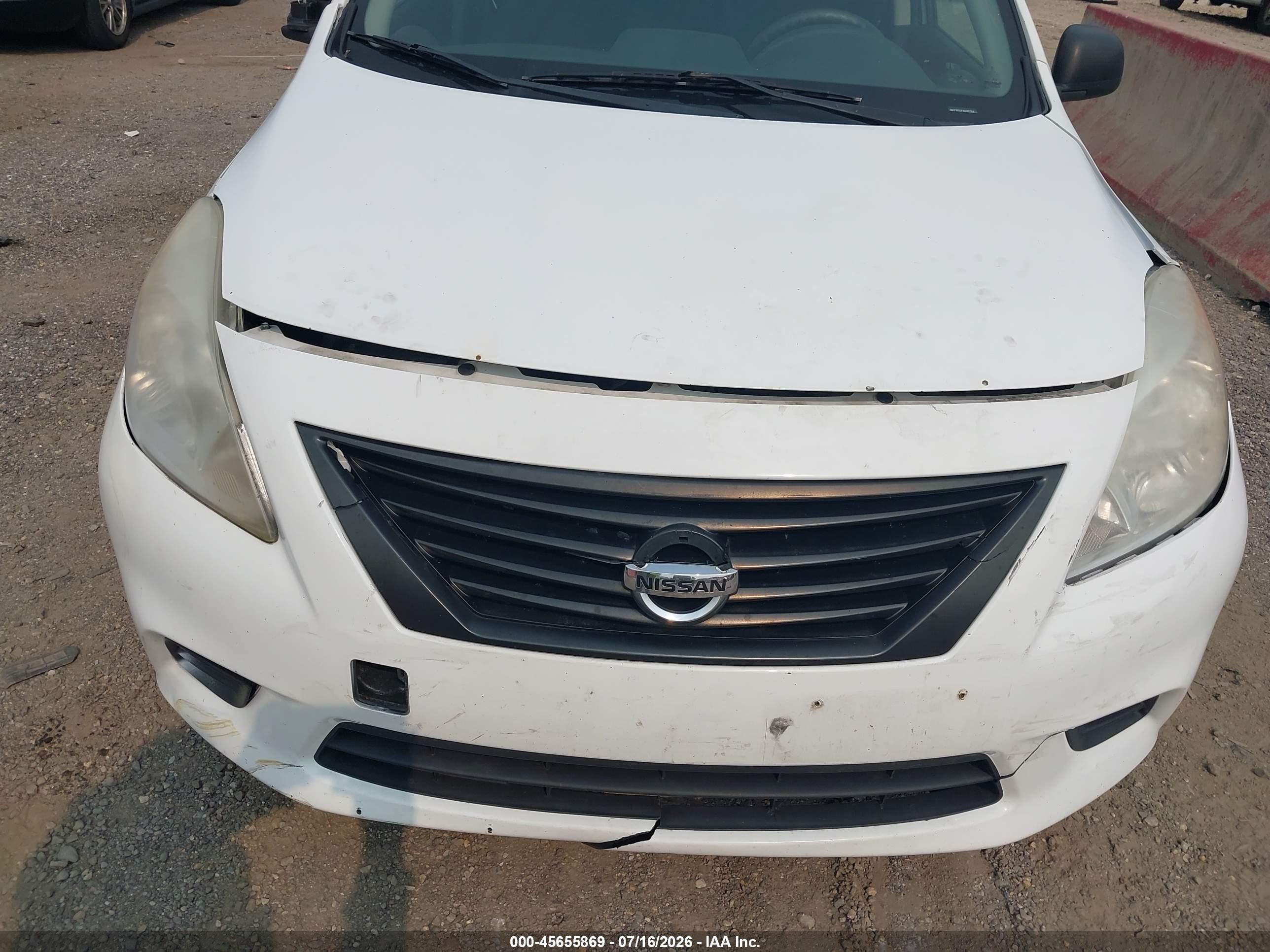 2014 Nissan Versa 1.6 S+ White vin: 3N1CN7AP7EL832256