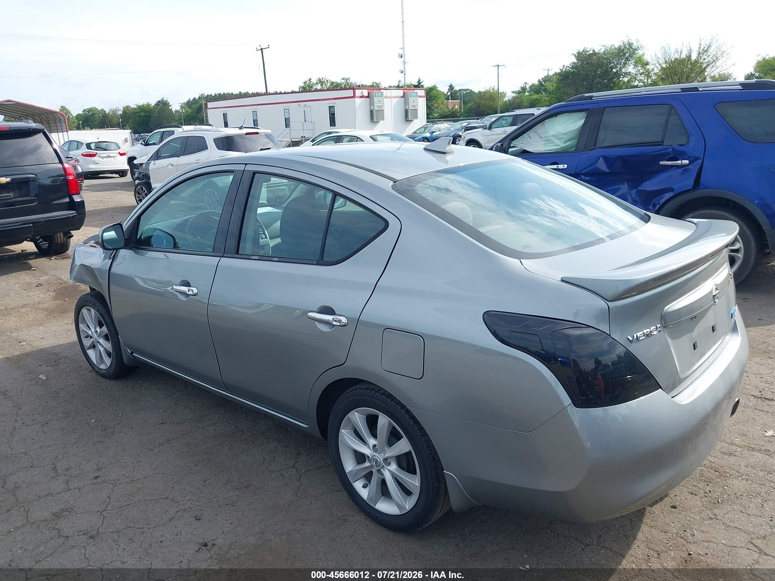 2014 Nissan Versa 1.6 Sl Gray vin: 3N1CN7AP7EL836940