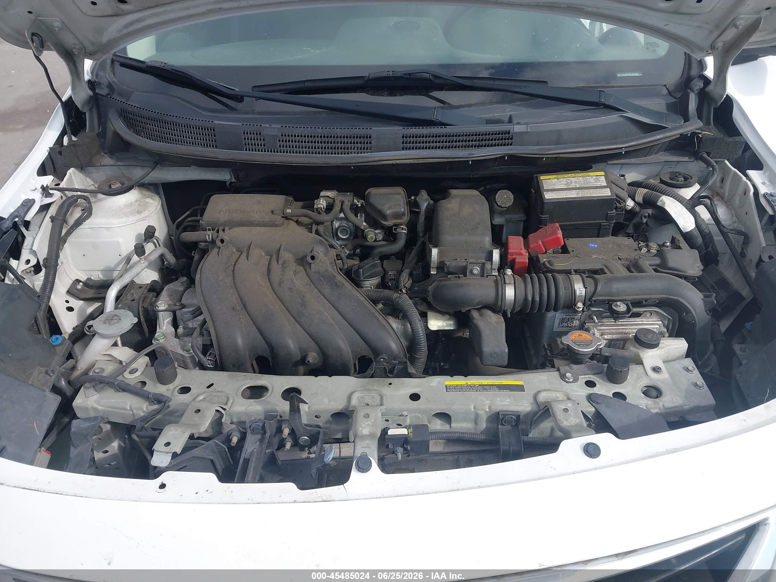2014 Nissan Versa 1.6 Sv White vin: 3N1CN7AP7EL855066
