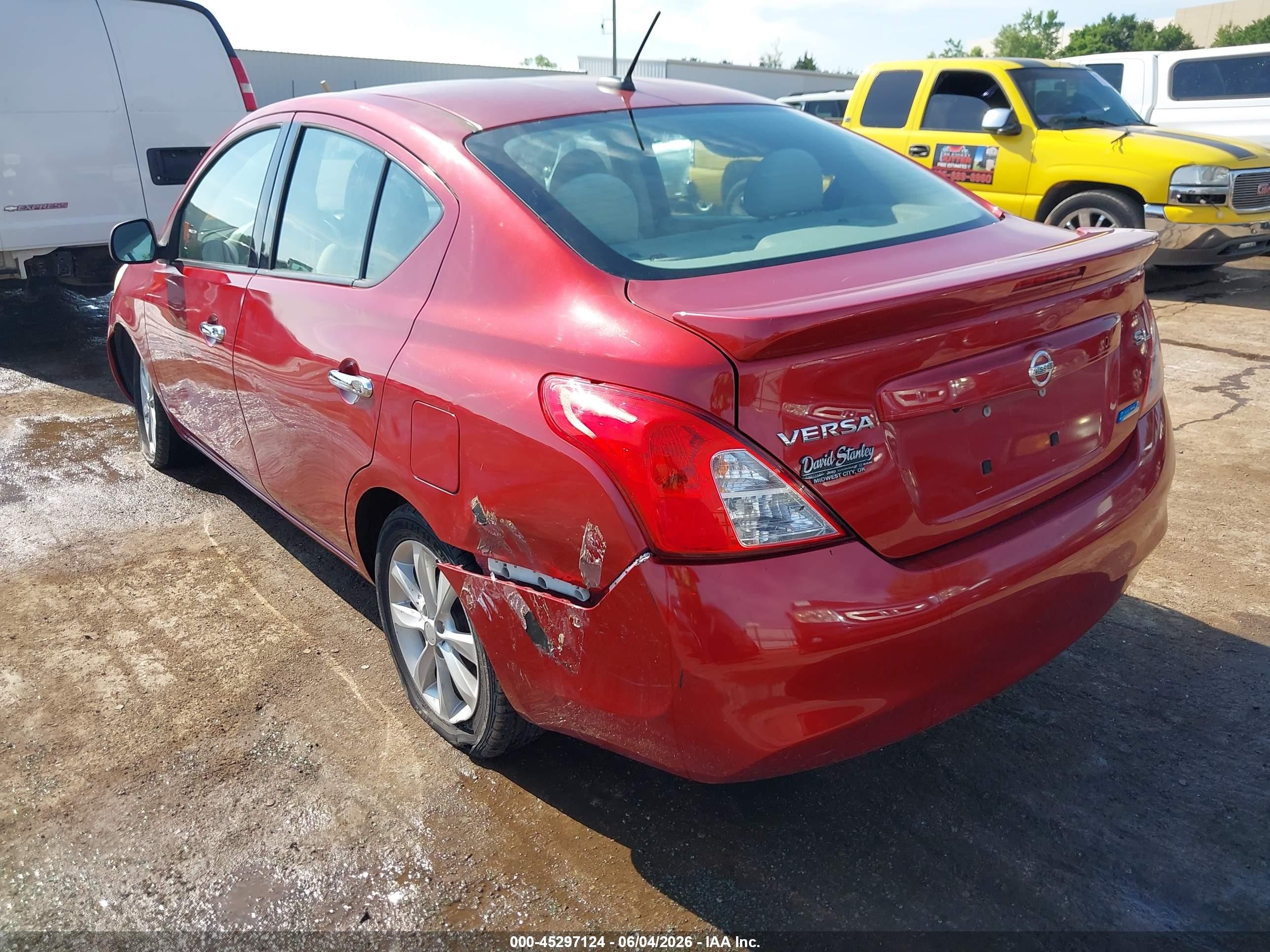 2014 Nissan Versa 1.6 Sl Красный vin: 3N1CN7AP7EL860137