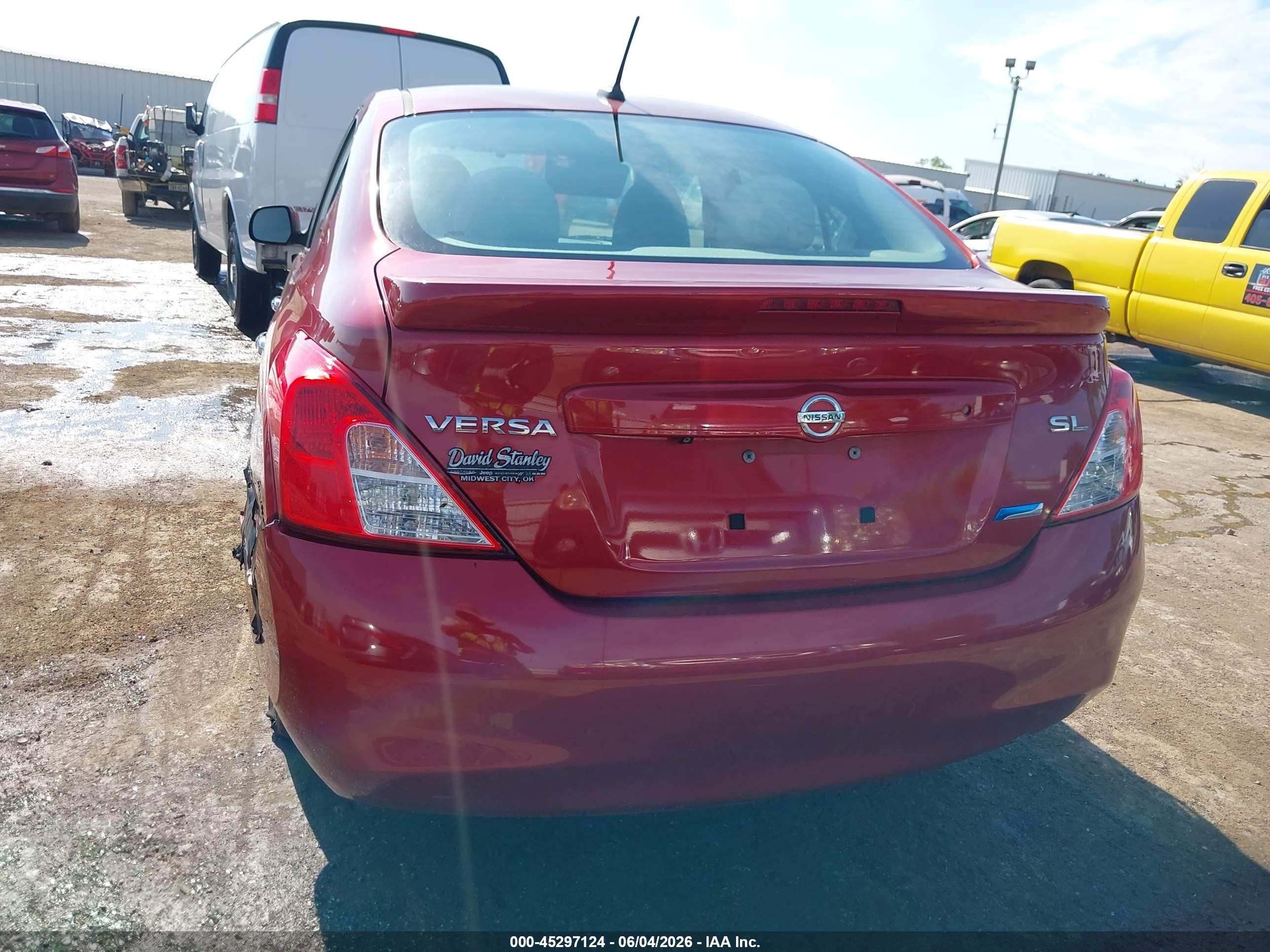 2014 Nissan Versa 1.6 Sl Красный vin: 3N1CN7AP7EL860137