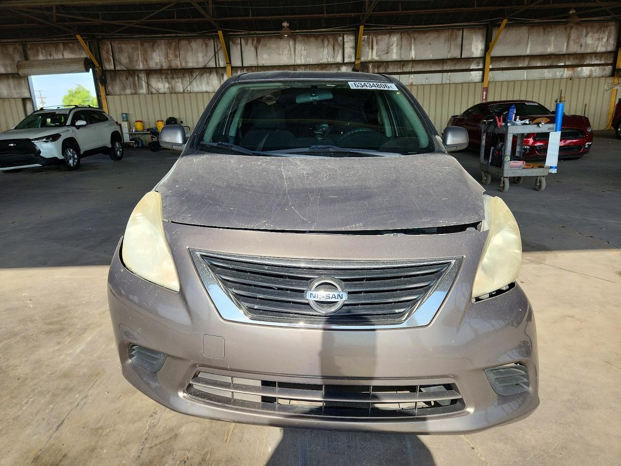2014 Nissan Versa 1.6 Sv Gray vin: 3N1CN7AP7EL875656