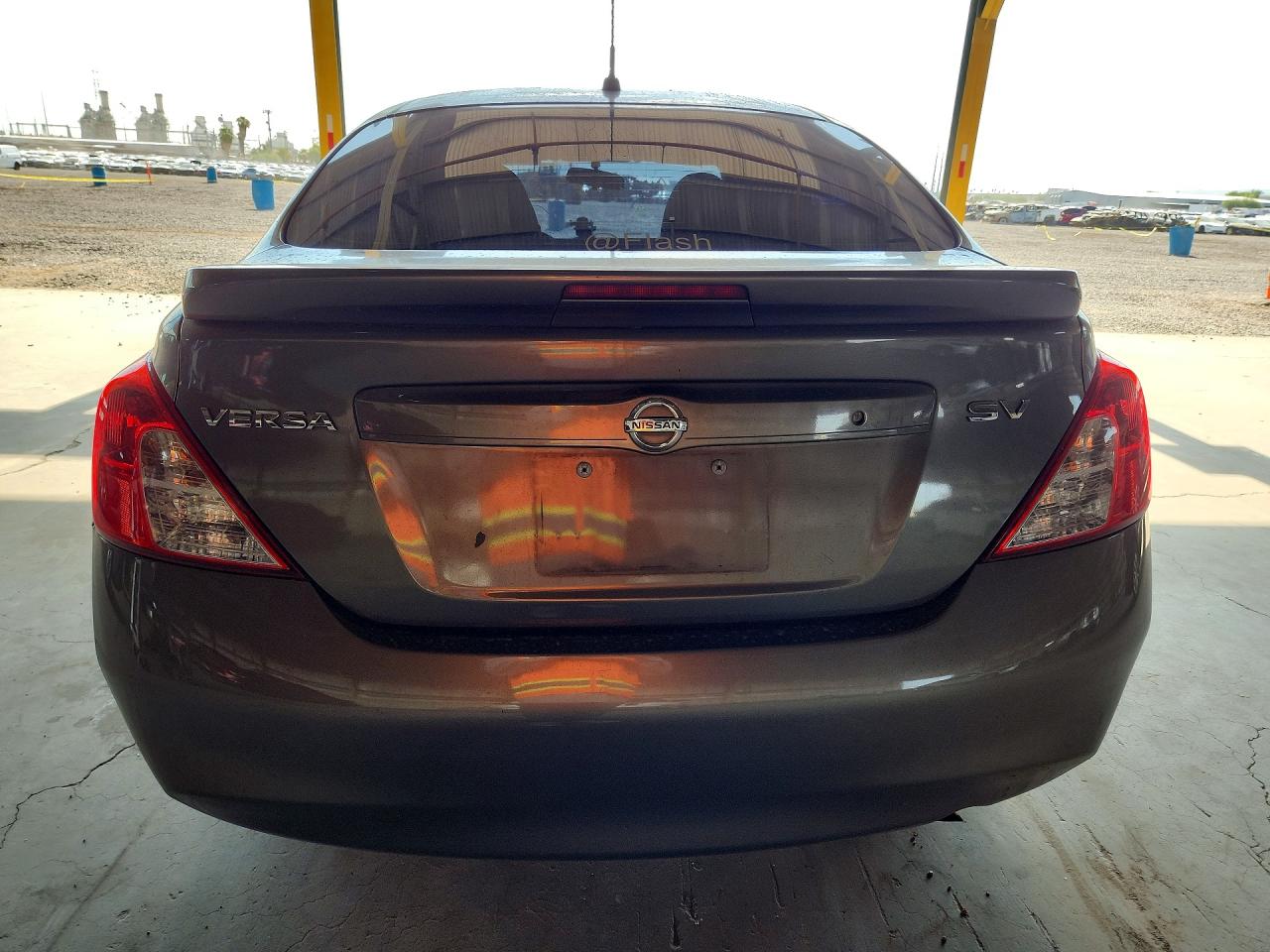 2014 Nissan Versa 1.6 Sv Gray vin: 3N1CN7AP7EL875656