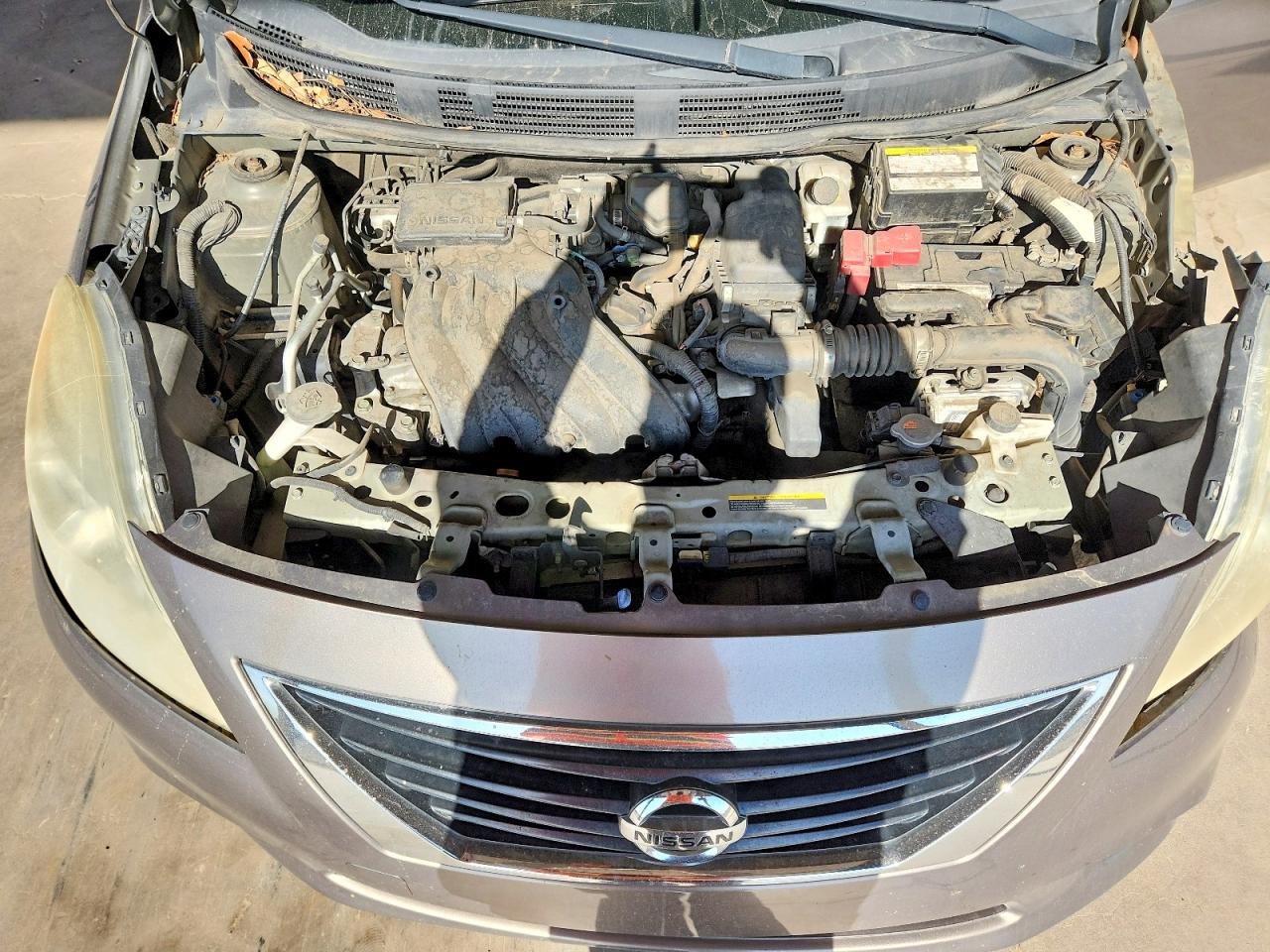 2014 Nissan Versa 1.6 Sv Gray vin: 3N1CN7AP7EL875656