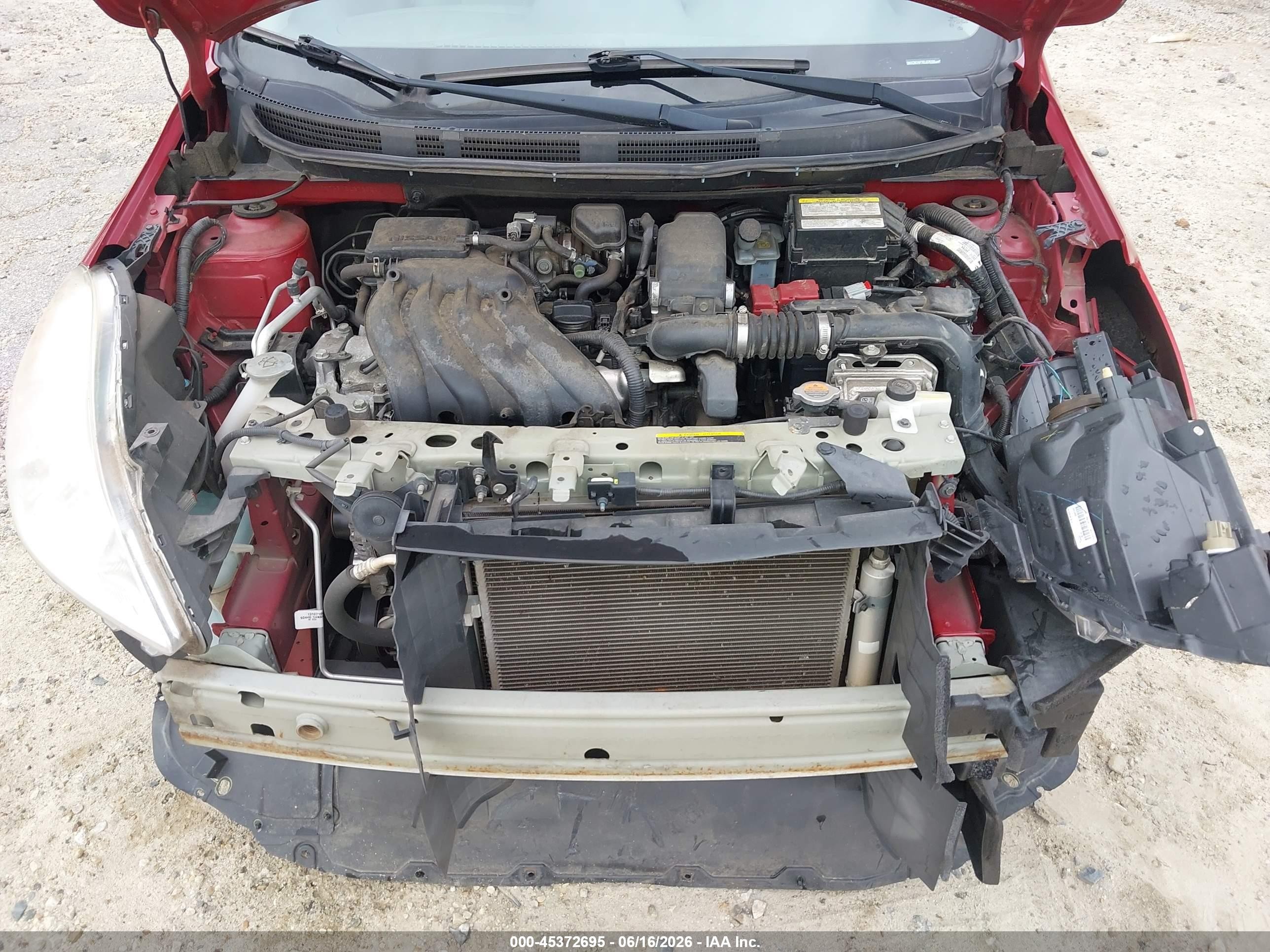 2014 Nissan Versa 1.6 Sv Red vin: 3N1CN7AP7EL876306