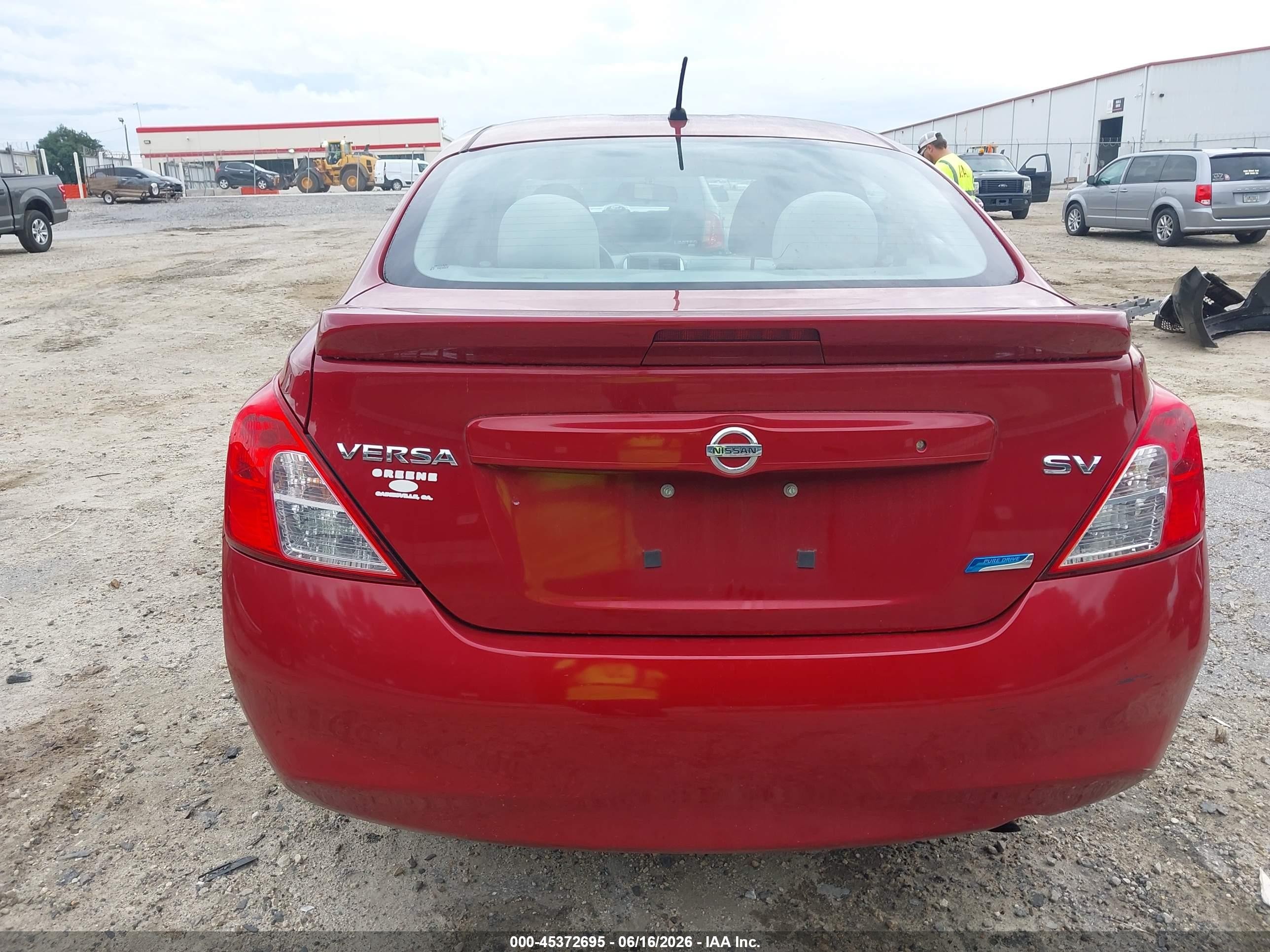 2014 Nissan Versa 1.6 Sv Red vin: 3N1CN7AP7EL876306