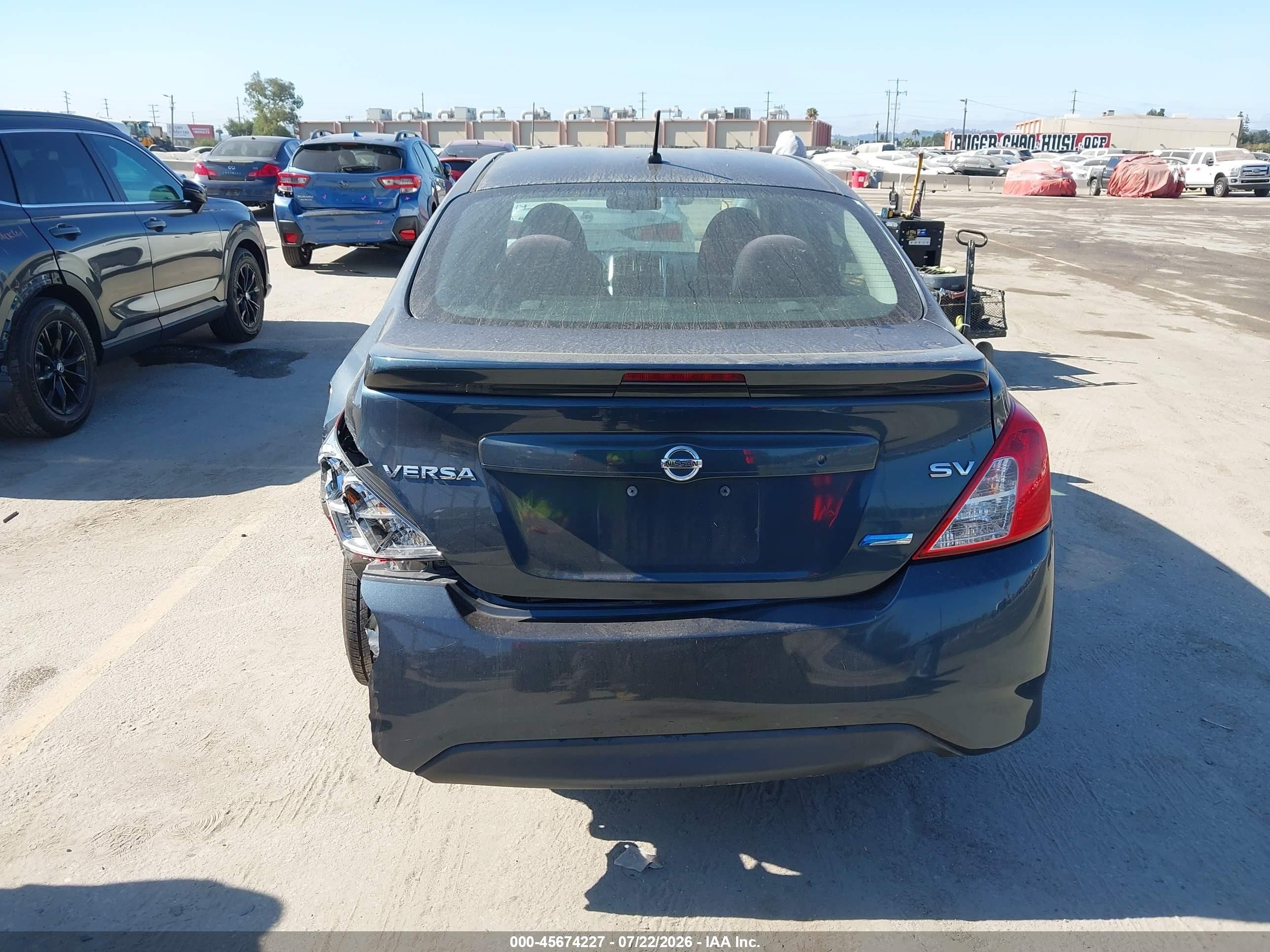 2015 Nissan Versa 1.6 Sv Dark Blue vin: 3N1CN7AP7FL802966