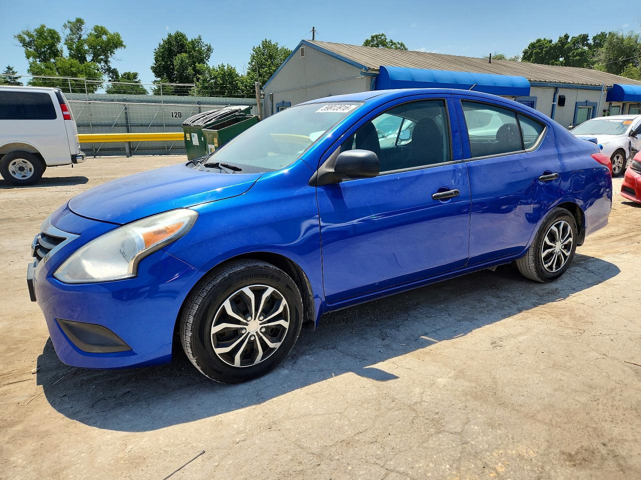 2015 Nissan Versa 1.6 S Plus Blue vin: 3N1CN7AP7FL807293
