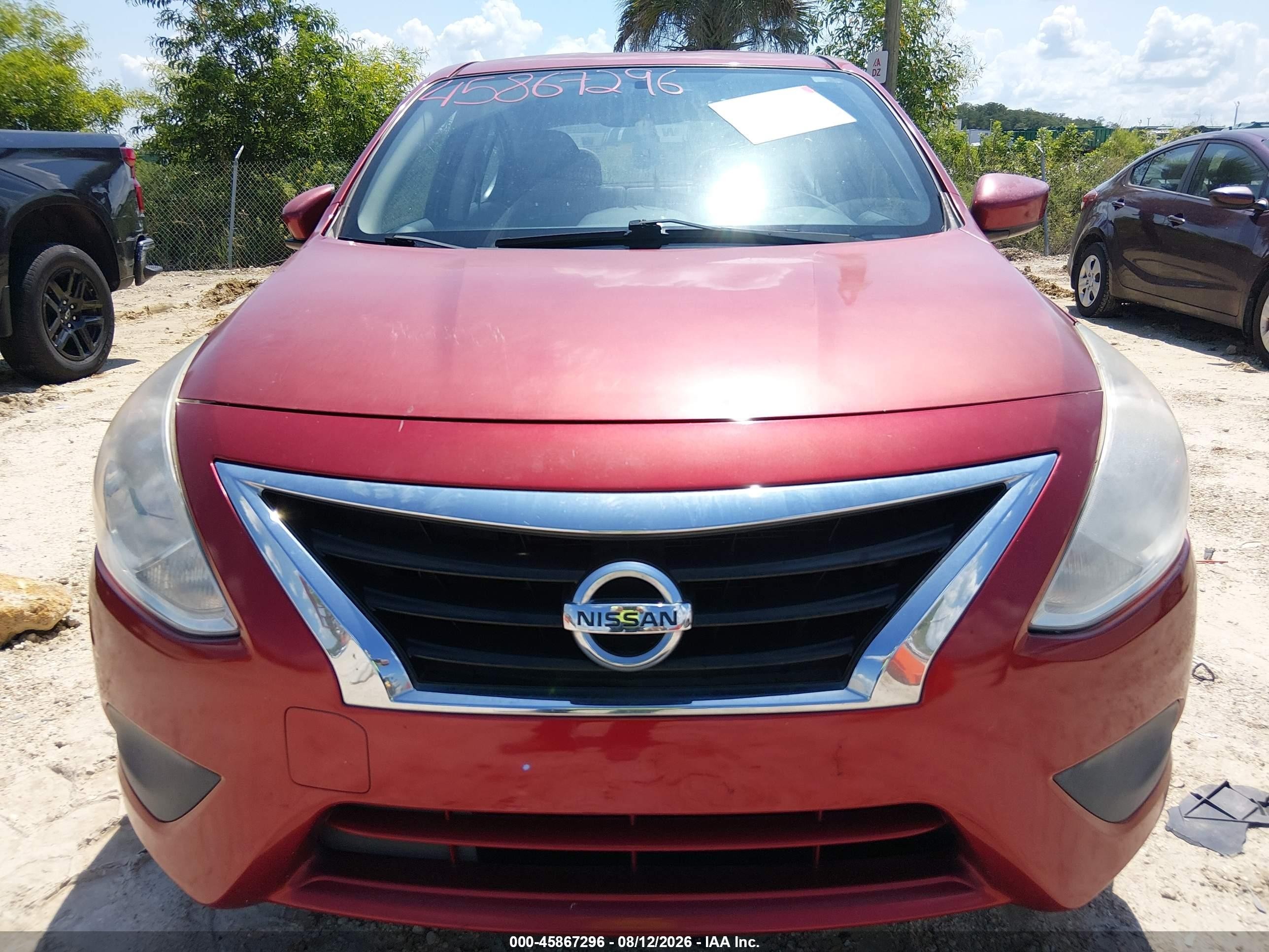 2015 Nissan Versa 1.6 Sv Red vin: 3N1CN7AP7FL841685
