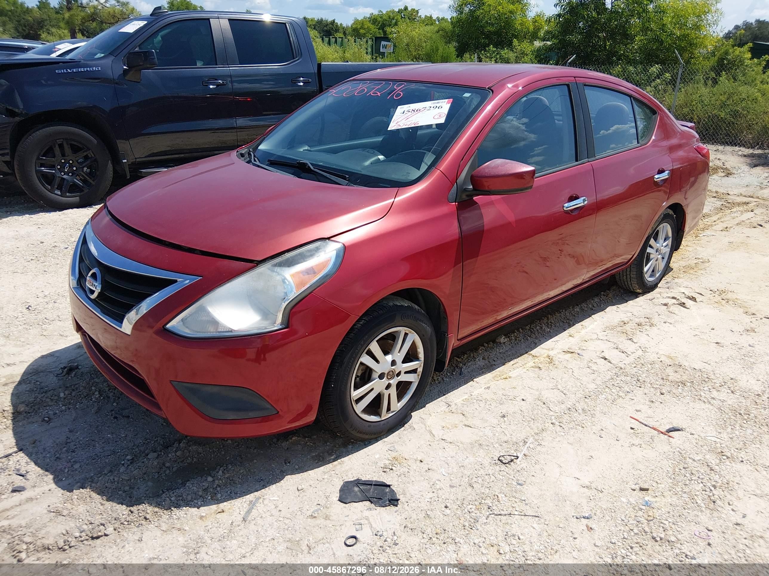 2015 Nissan Versa 1.6 Sv Red vin: 3N1CN7AP7FL841685