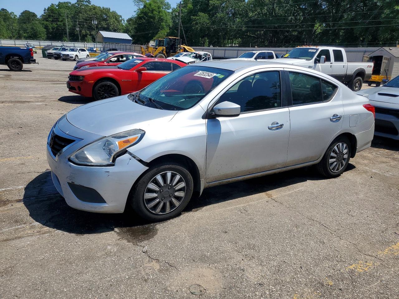 2015 Nissan Versa 1.6 Sv Silver vin: 3N1CN7AP7FL852623