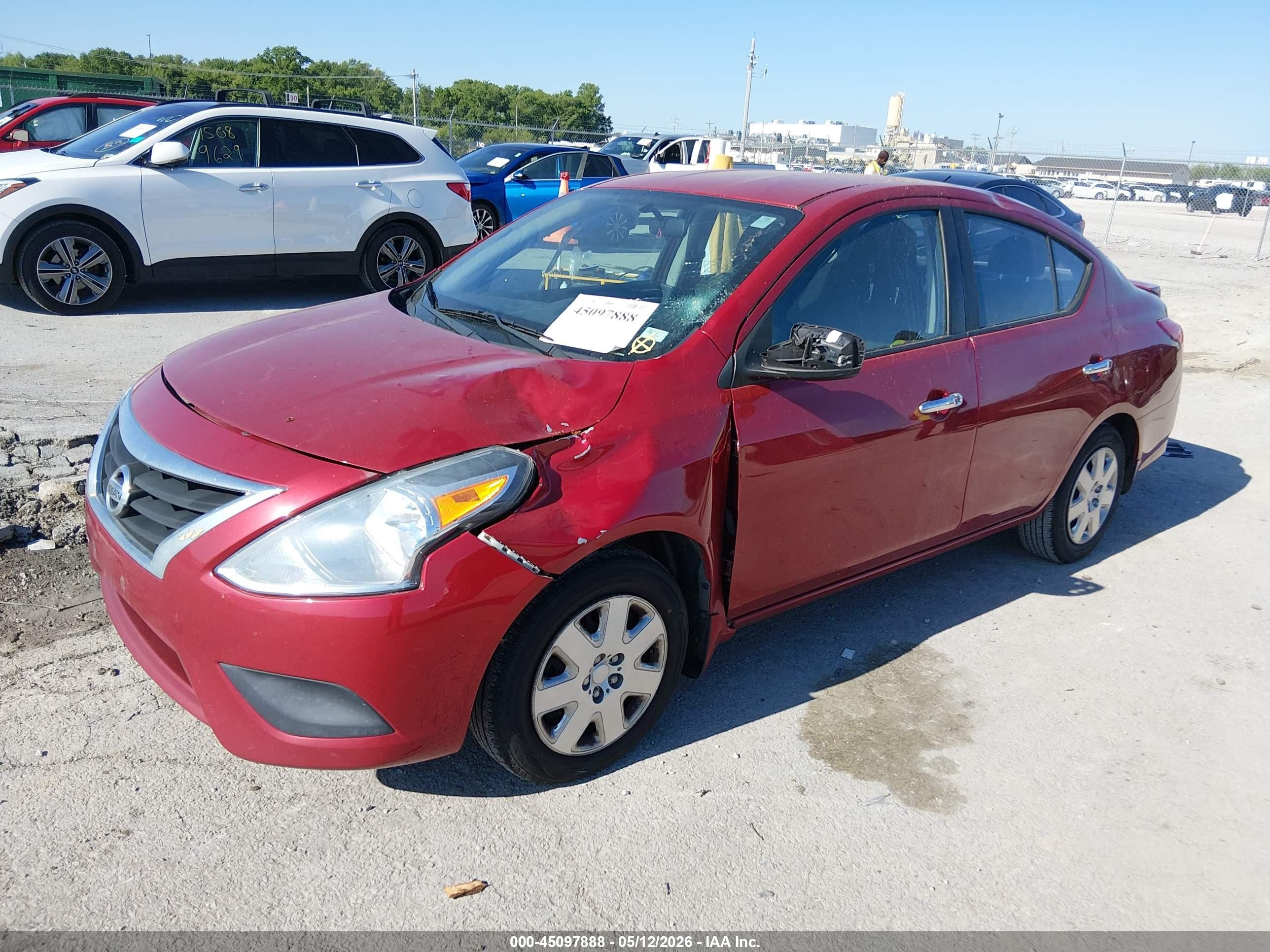 2015 Nissan Versa 1.6 Sv Red vin: 3N1CN7AP7FL904798