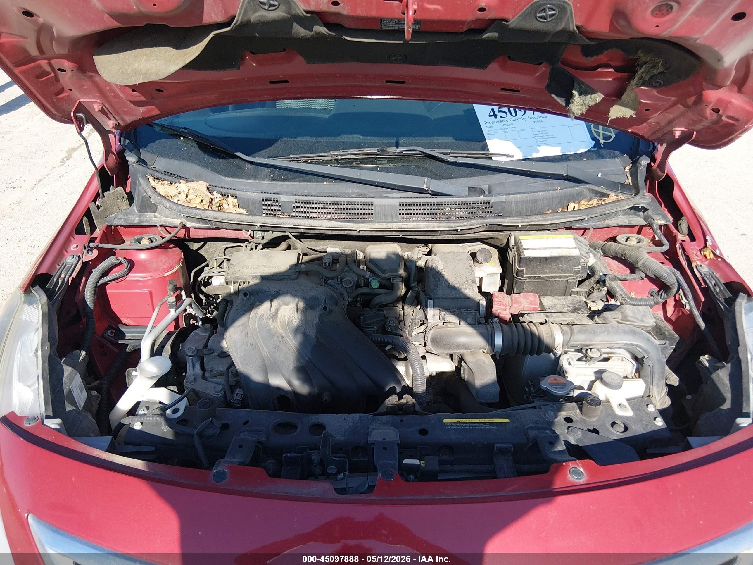 2015 Nissan Versa 1.6 Sv Red vin: 3N1CN7AP7FL904798