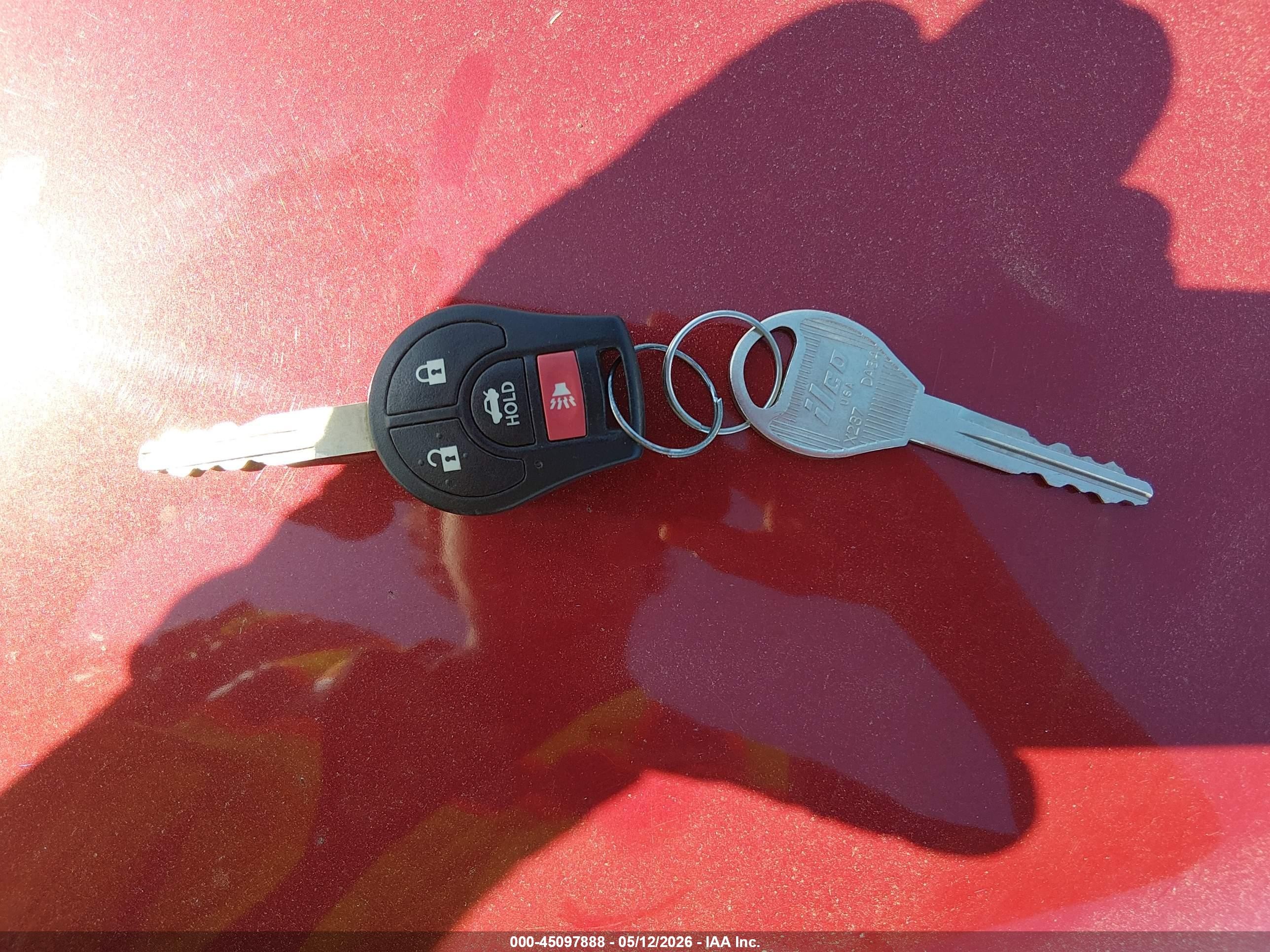 2015 Nissan Versa 1.6 Sv Red vin: 3N1CN7AP7FL904798