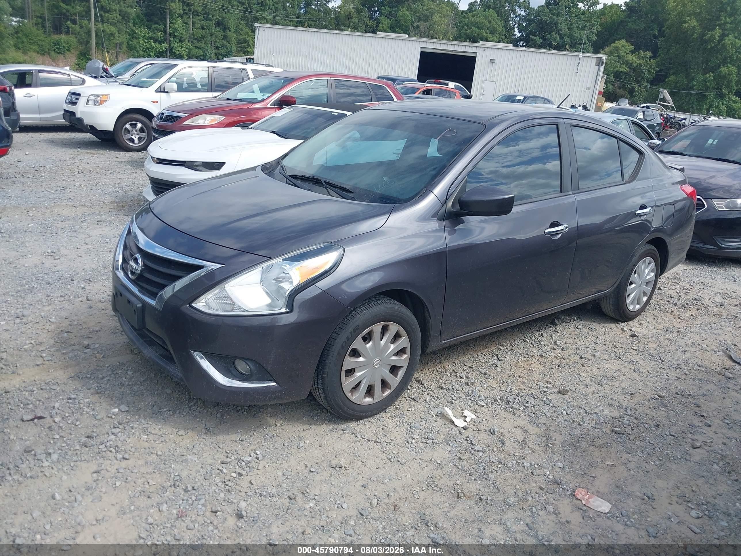 2015 Nissan Versa 1.6 Sv Gray vin: 3N1CN7AP7FL914134