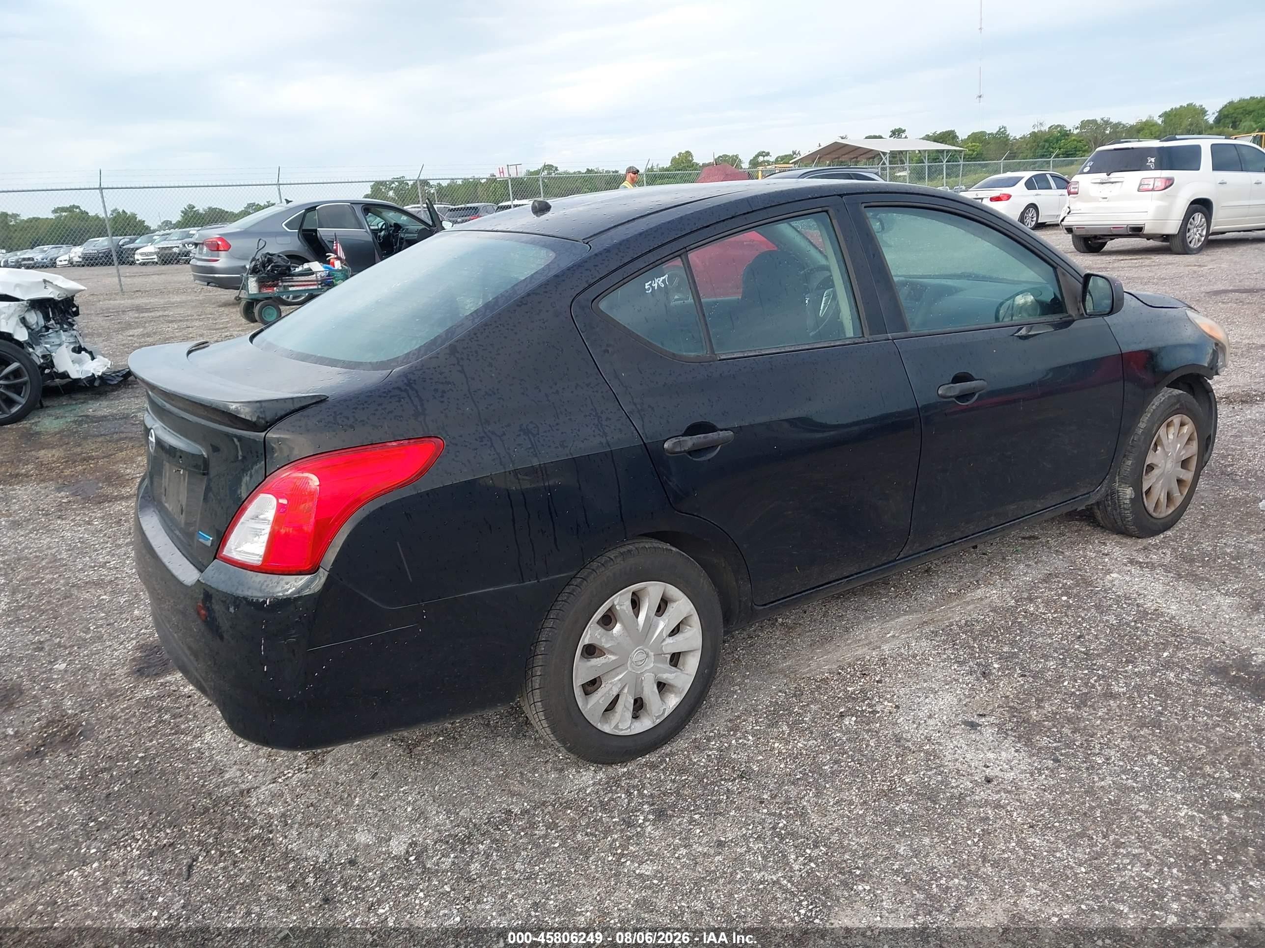 2015 Nissan Versa 1.6 S+ Black vin: 3N1CN7AP7FL914375
