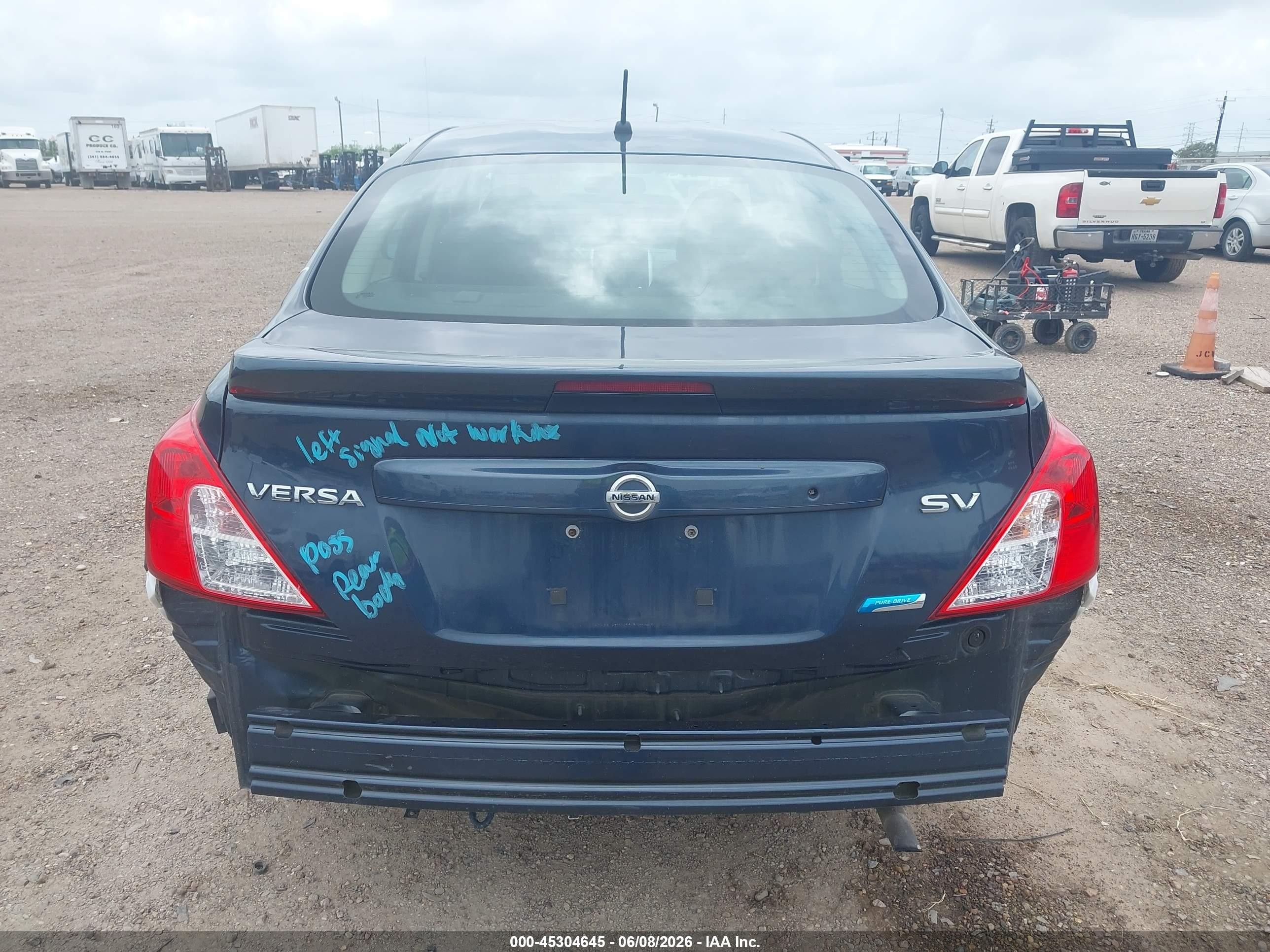 2015 Nissan Versa 1.6 Sv Blue vin: 3N1CN7AP7FL918779