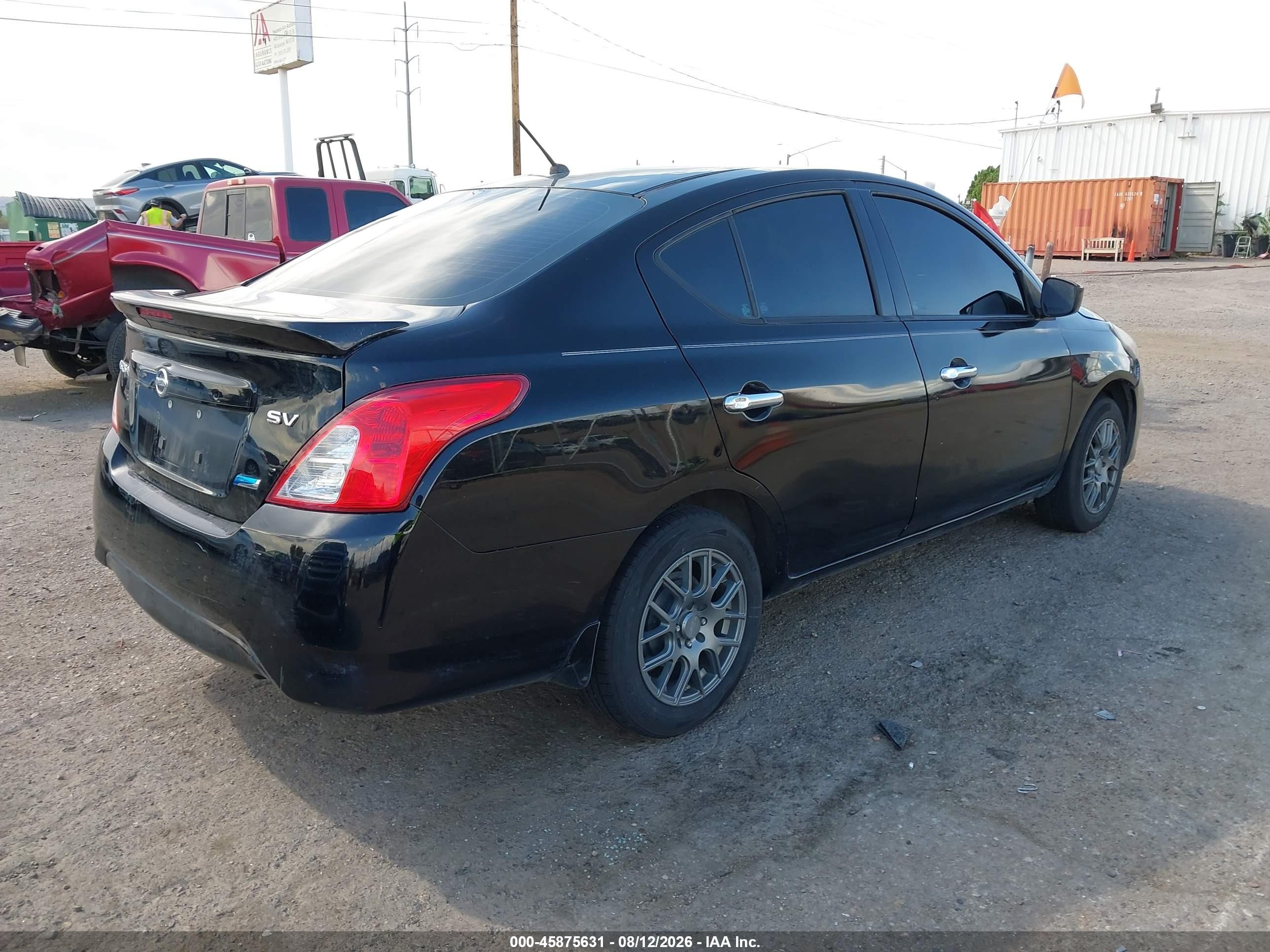 2015 Nissan Versa 1.6 Sv Black vin: 3N1CN7AP7FL924341