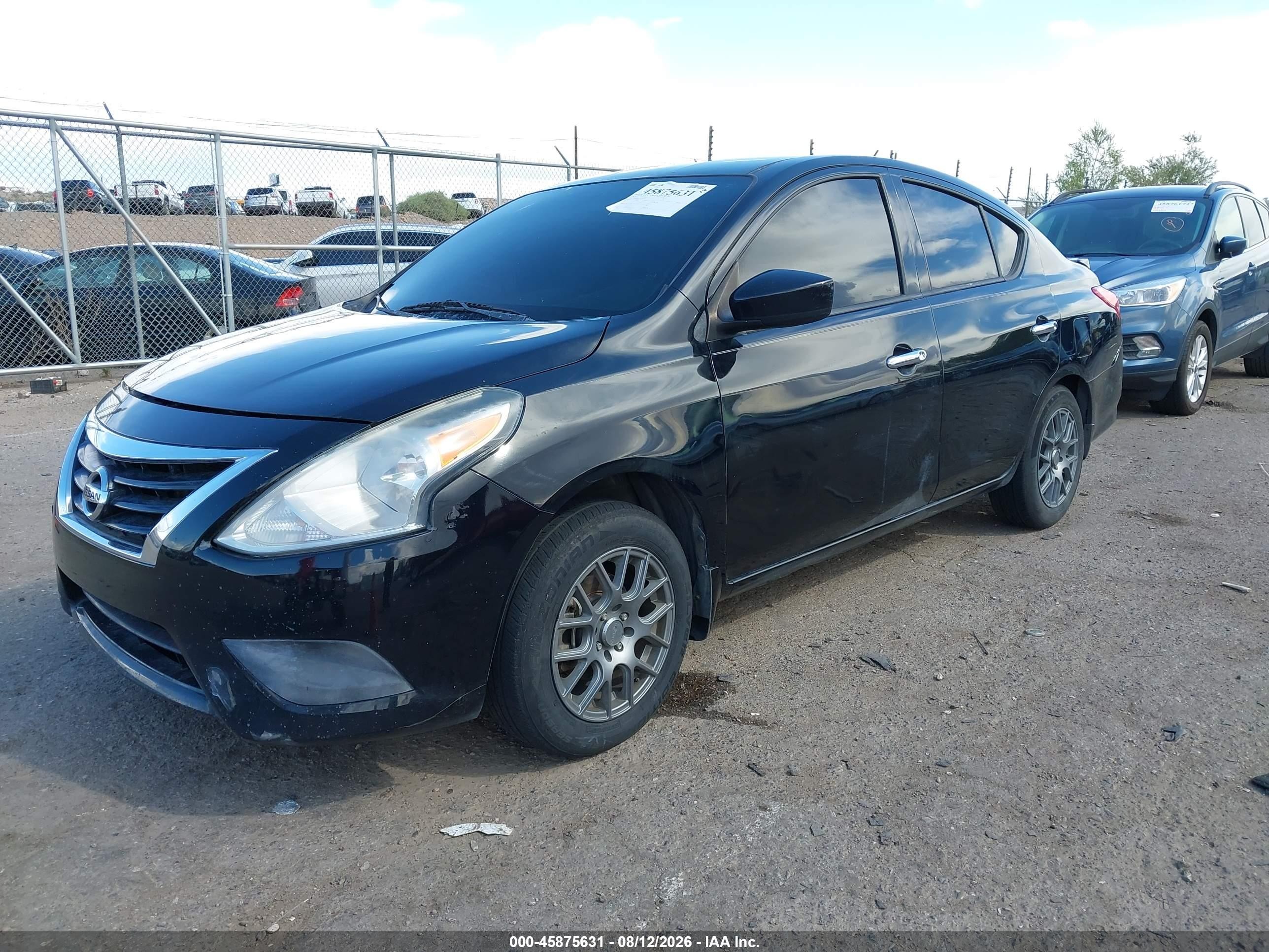 2015 Nissan Versa 1.6 Sv Black vin: 3N1CN7AP7FL924341