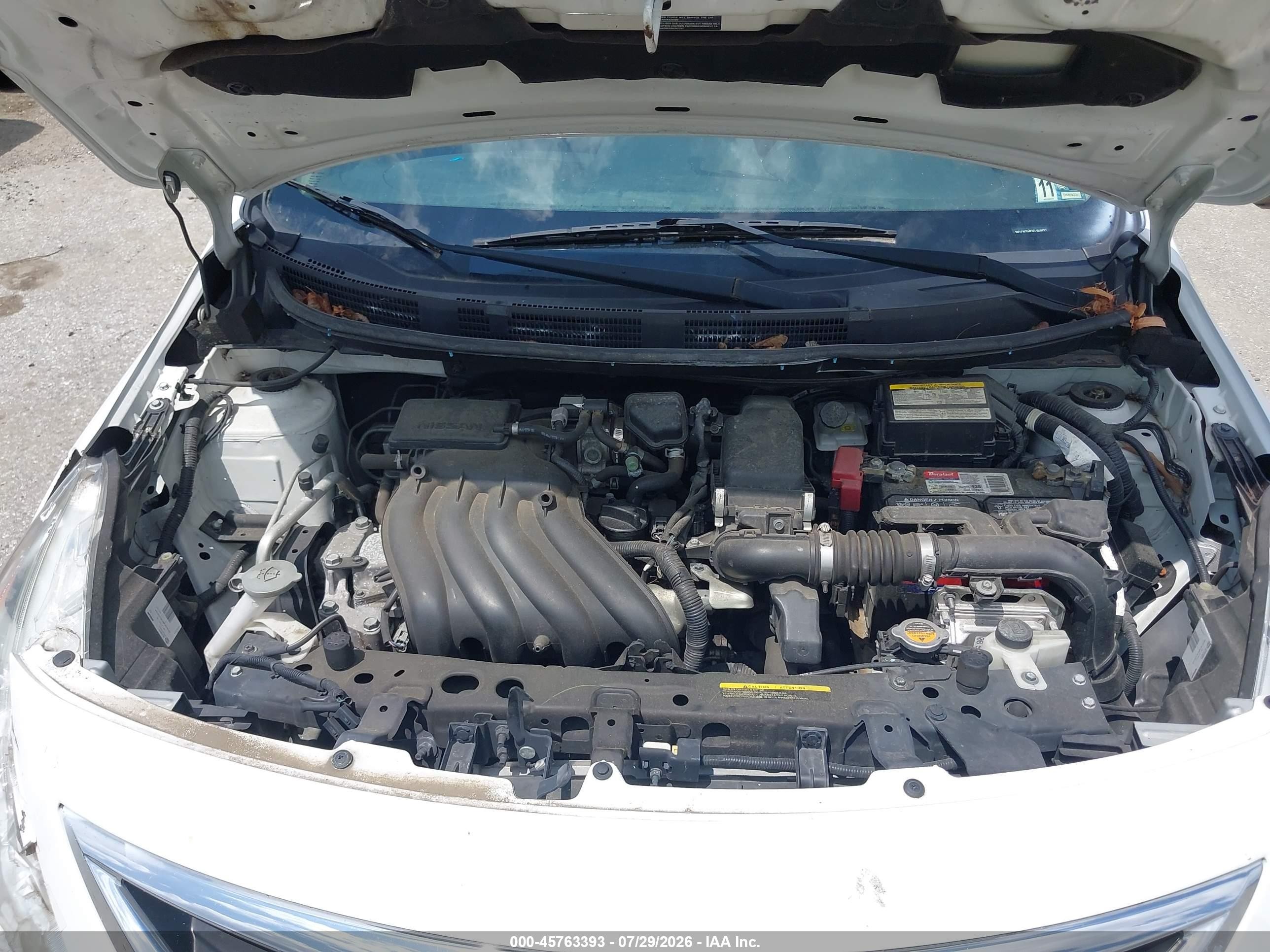2015 Nissan Versa 1.6 S+ White vin: 3N1CN7AP7FL946632