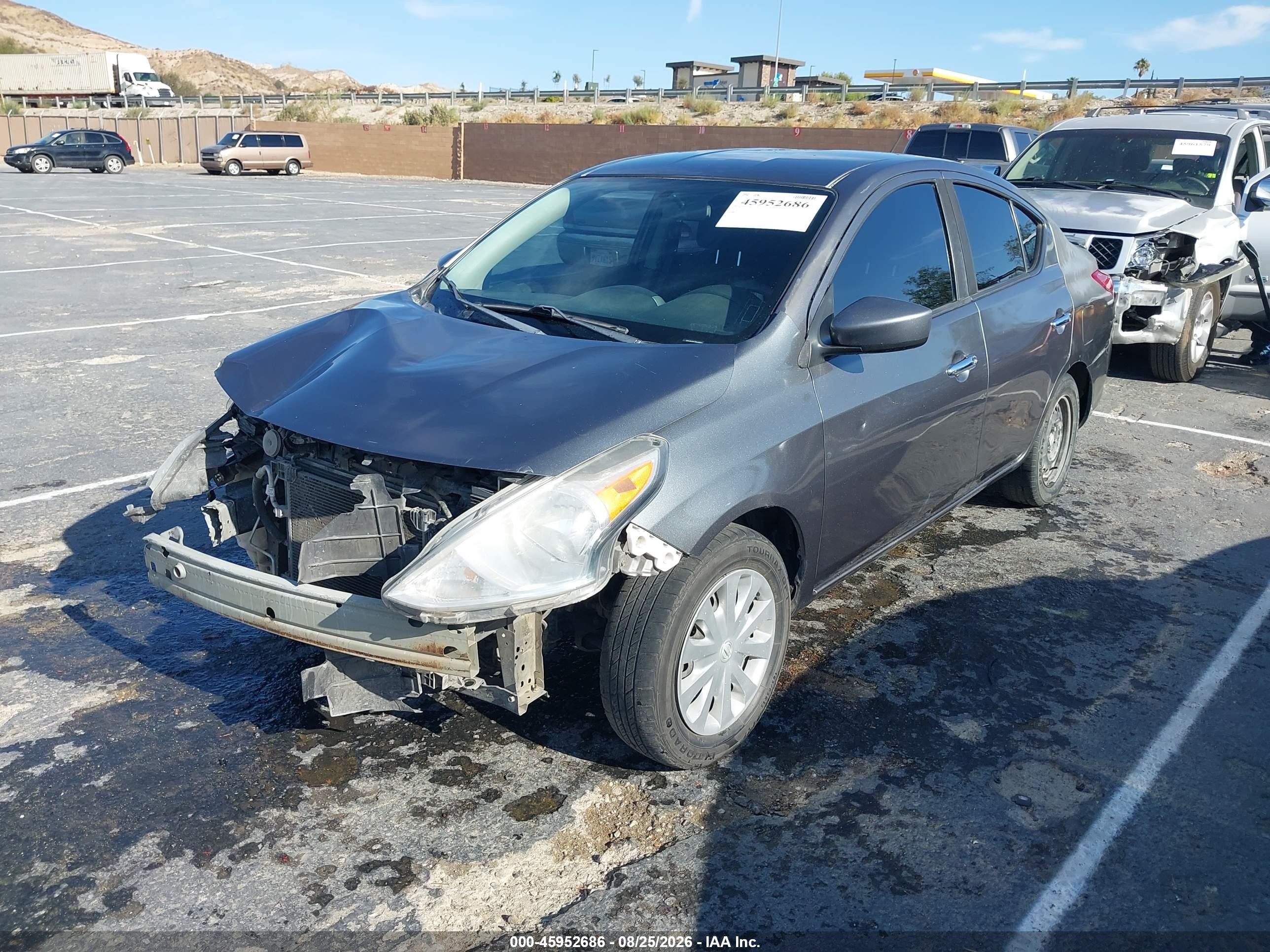 2017 Nissan Versa 1.6 Sv Gray vin: 3N1CN7AP7HL839518