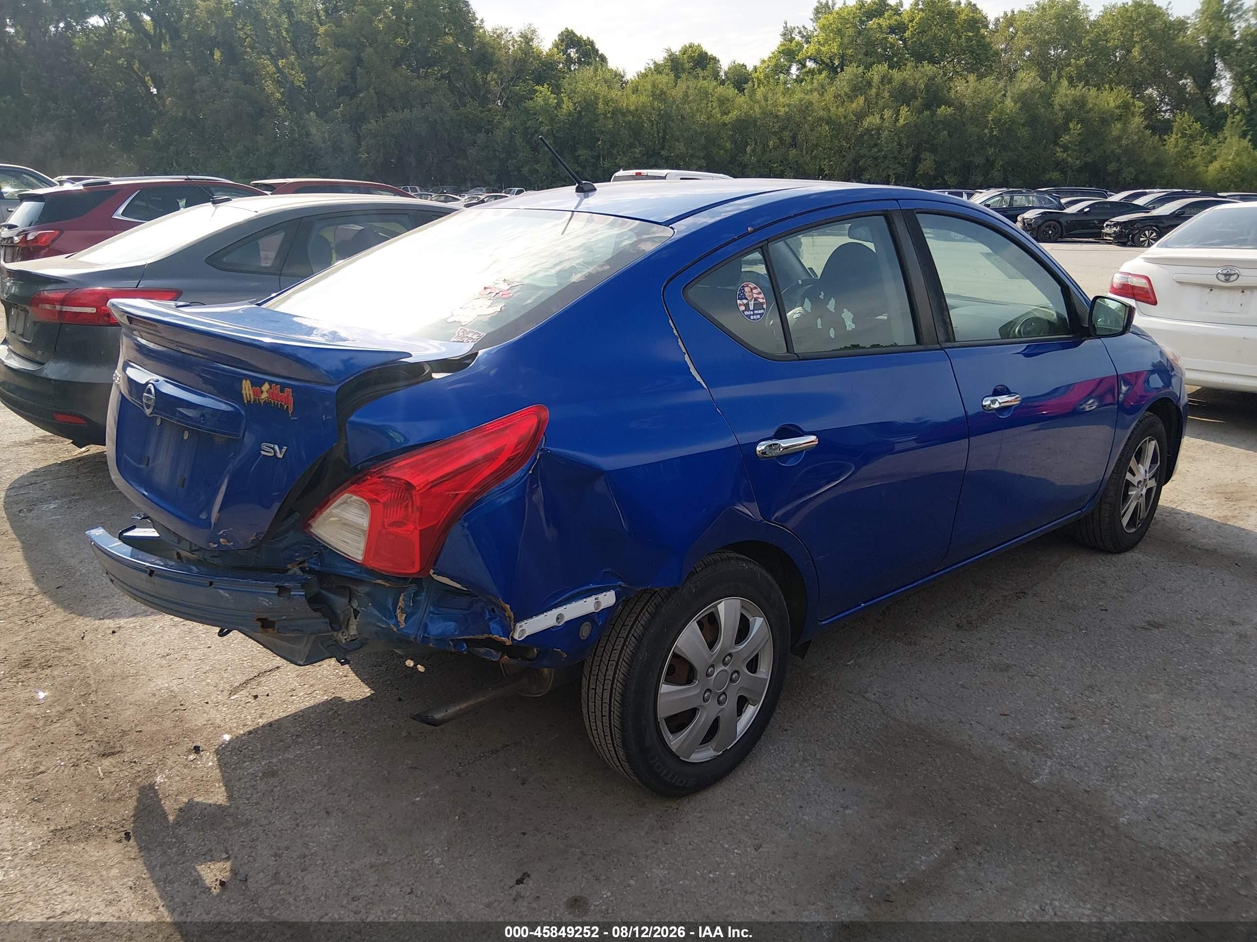 2017 Nissan Versa 1.6 Sv Blue vin: 3N1CN7AP7HL840975